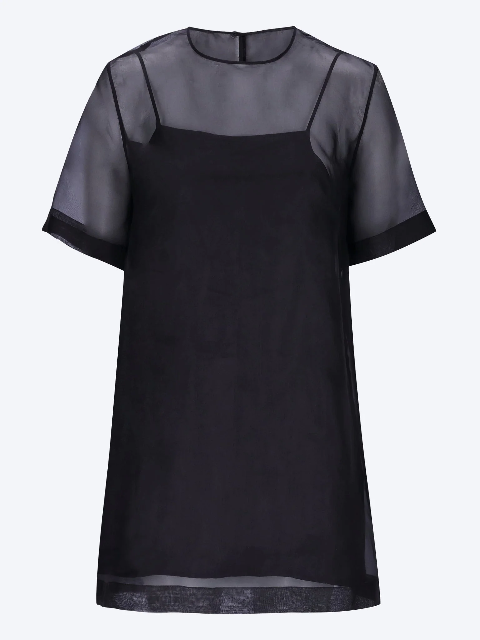 Mini sheer trapeze dress
