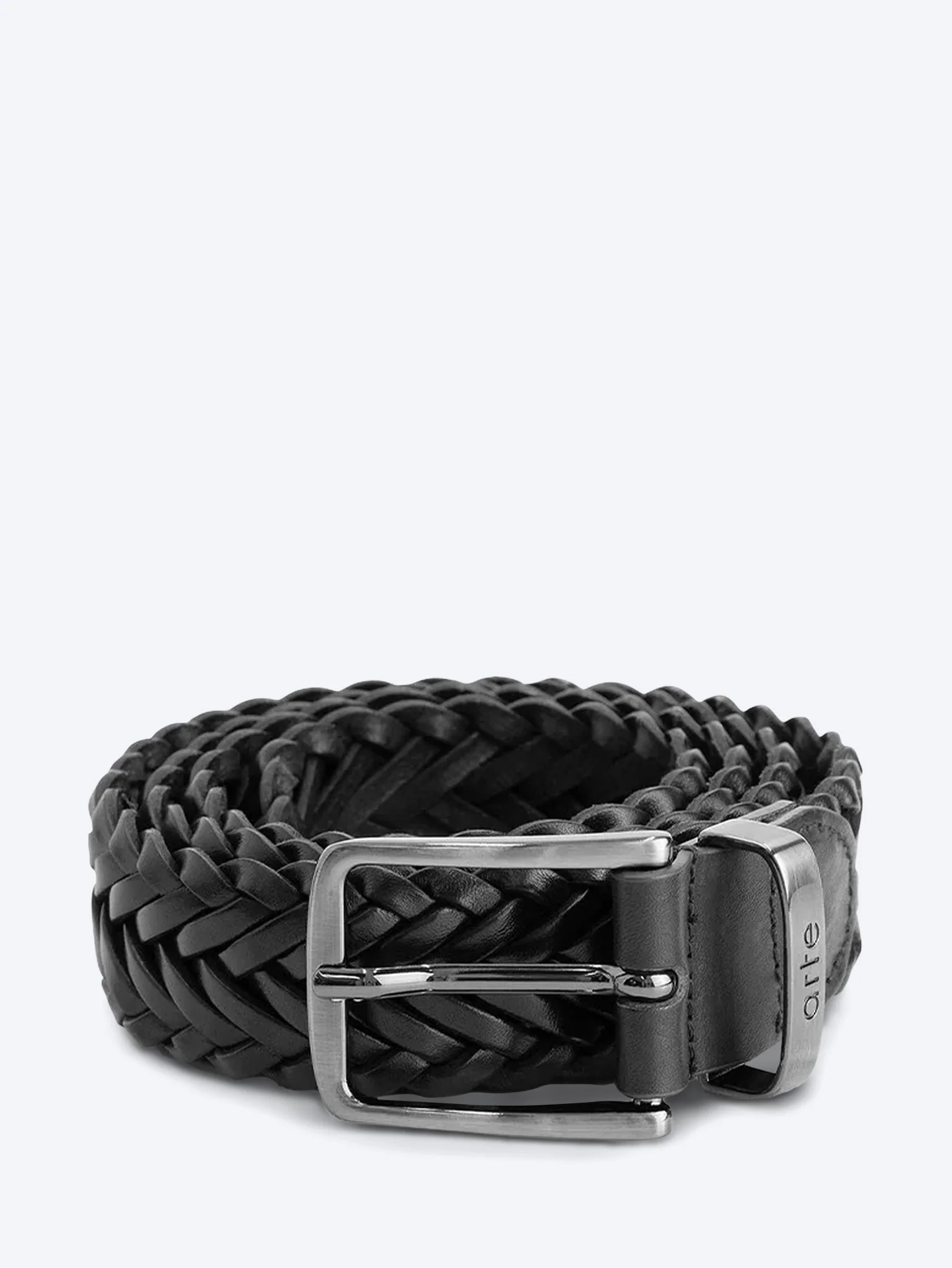Braided leather belt