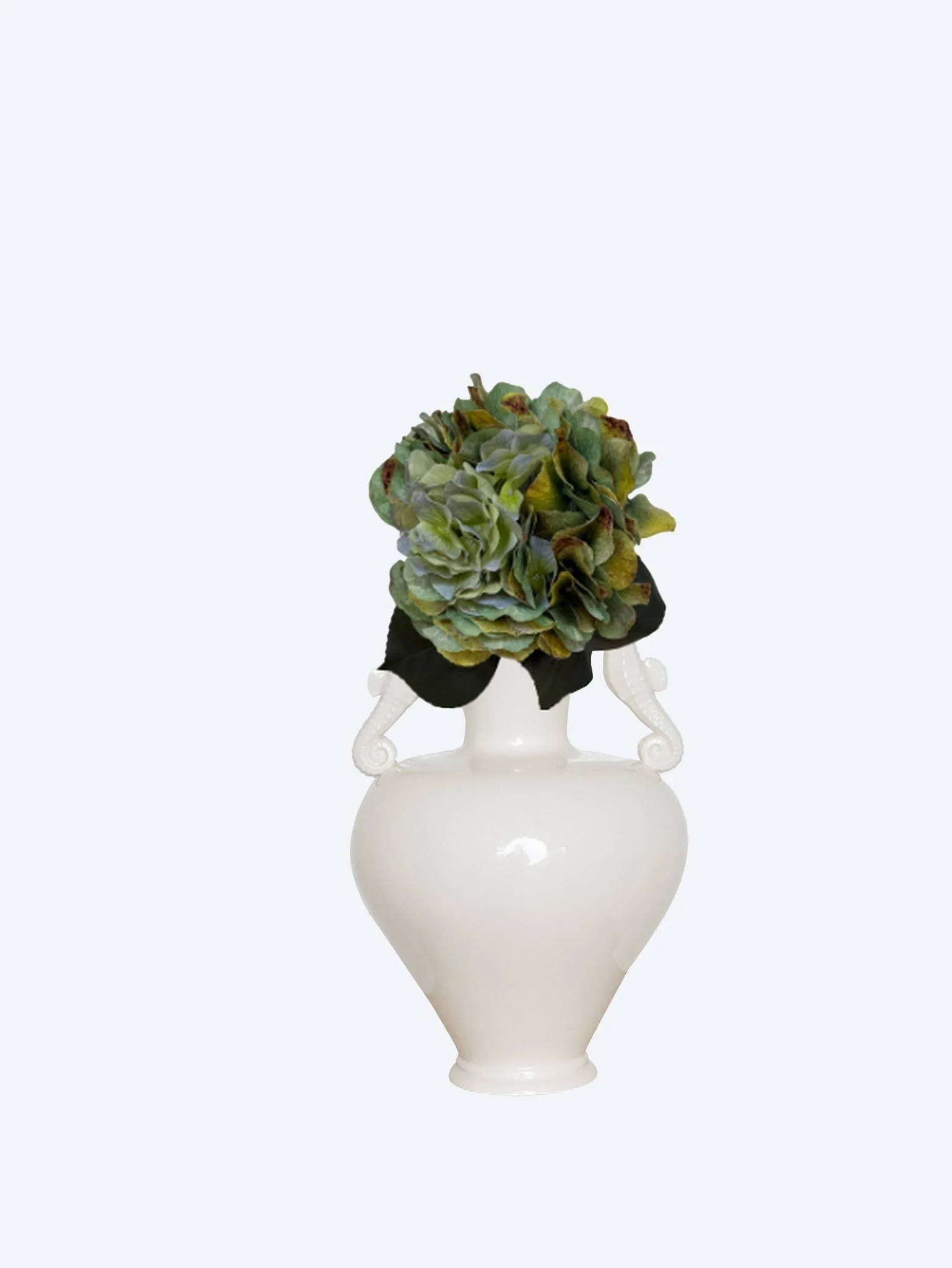 Hydrangea flower vintage green 62cm