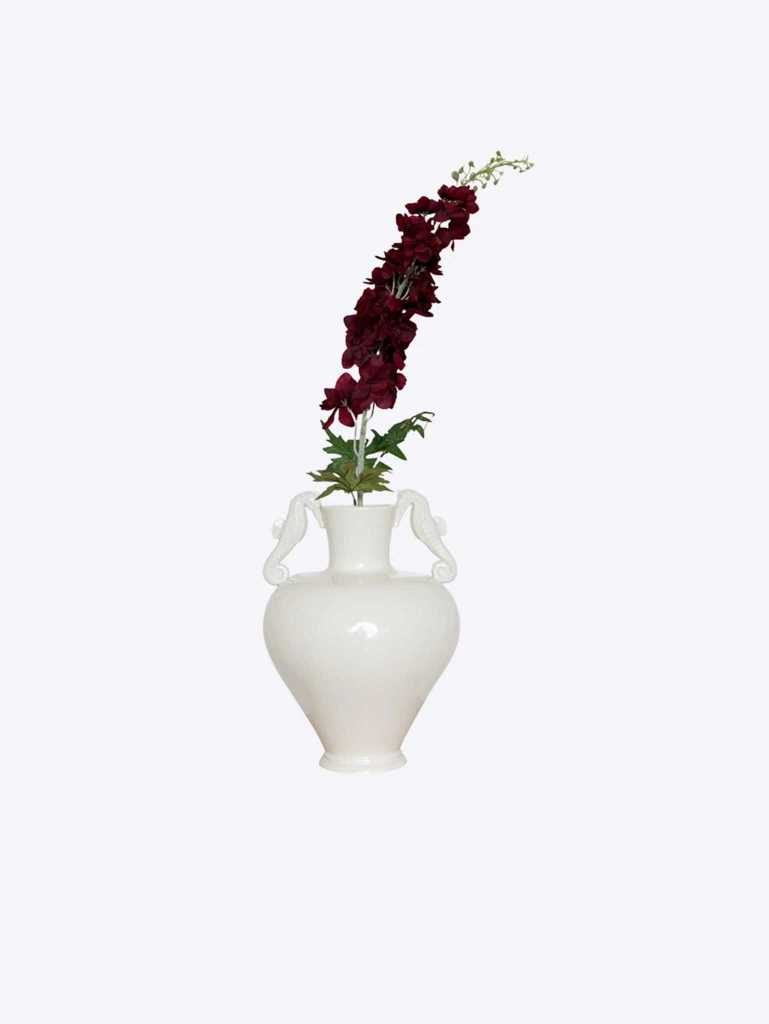 Large delphinium flower ruby wine 75cm
