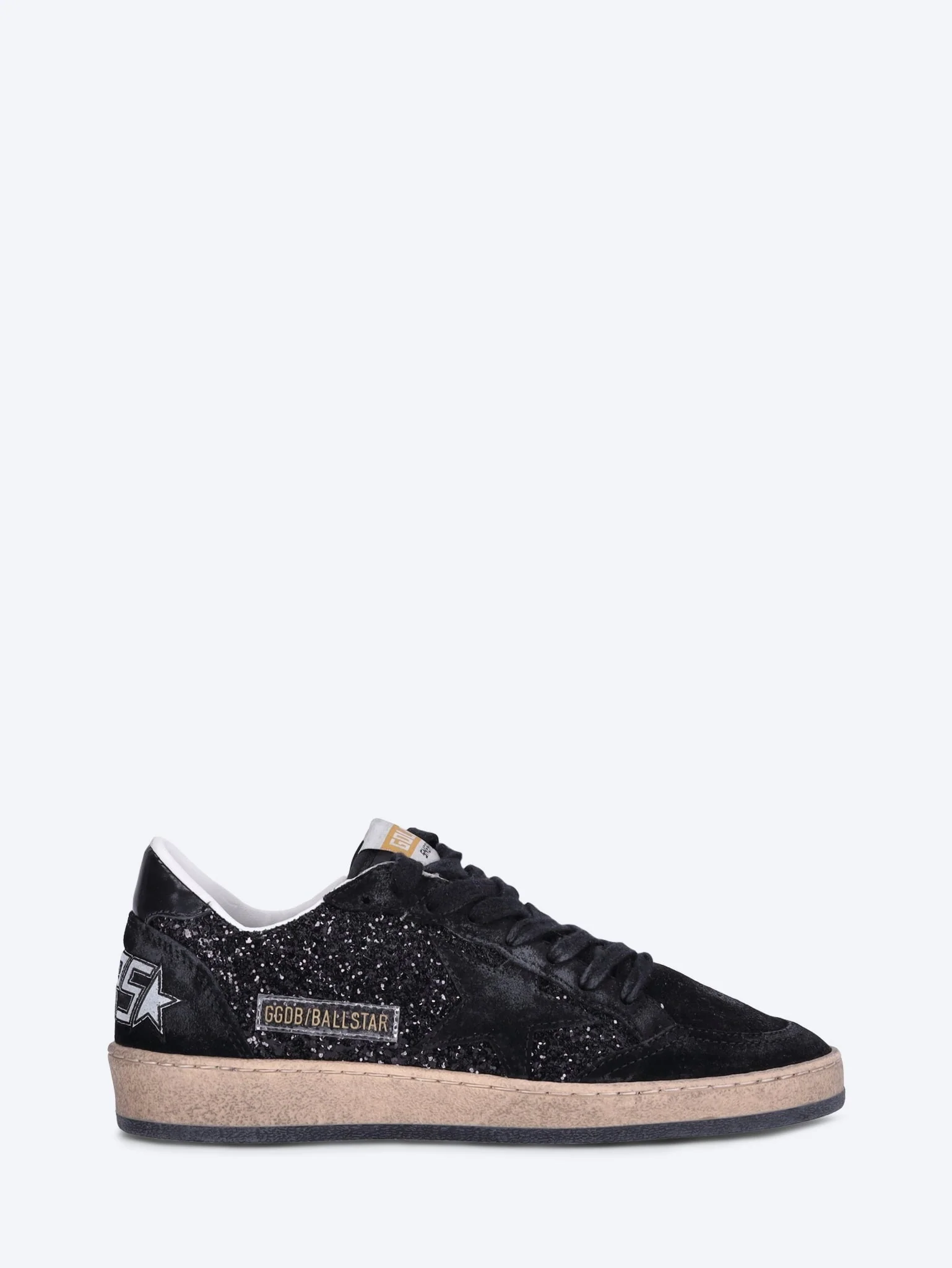 Ballstar glitter upper nylon tongue suede sneakers
