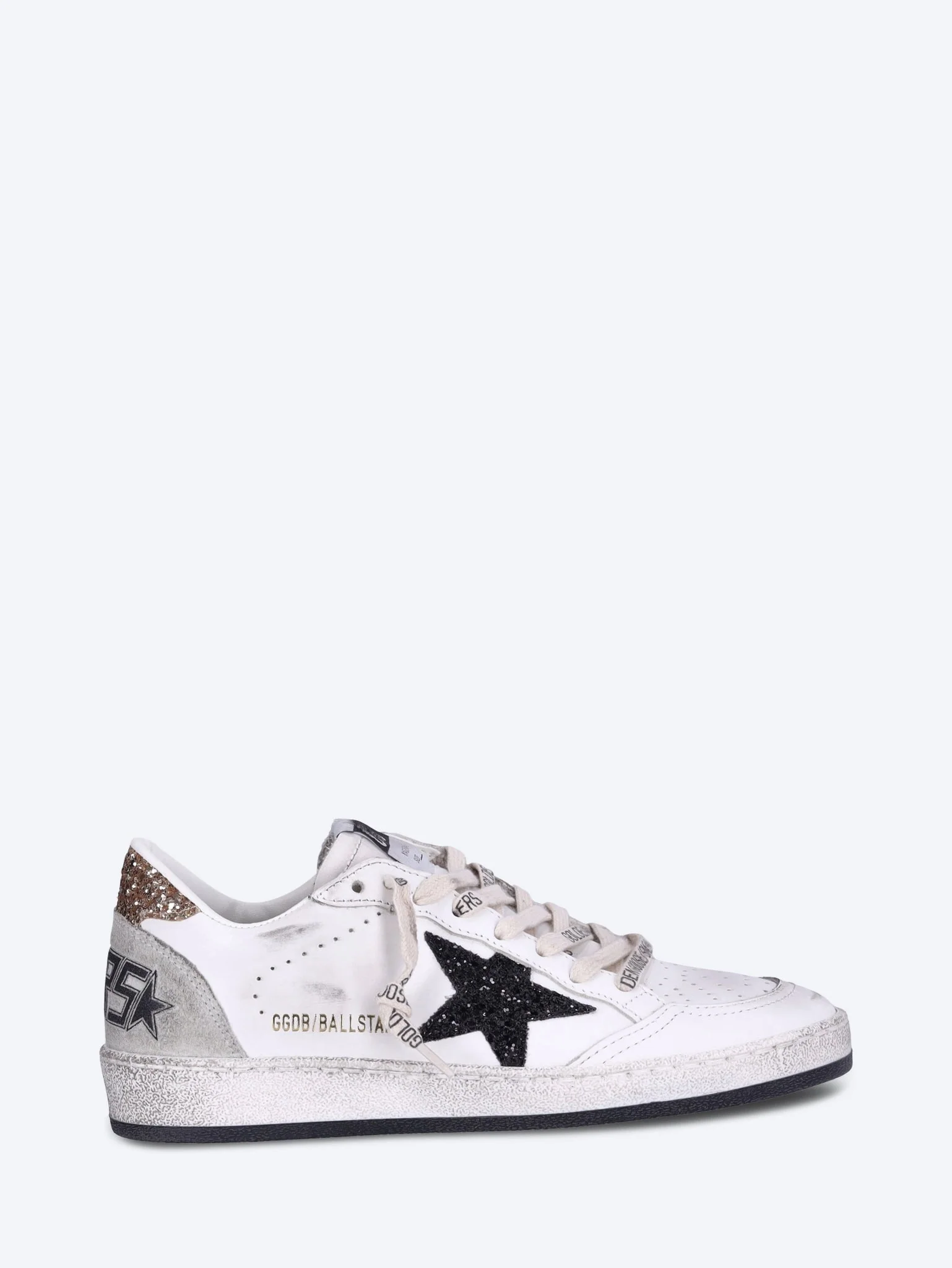Ballstar leather upper toe glitter star suede sneakers