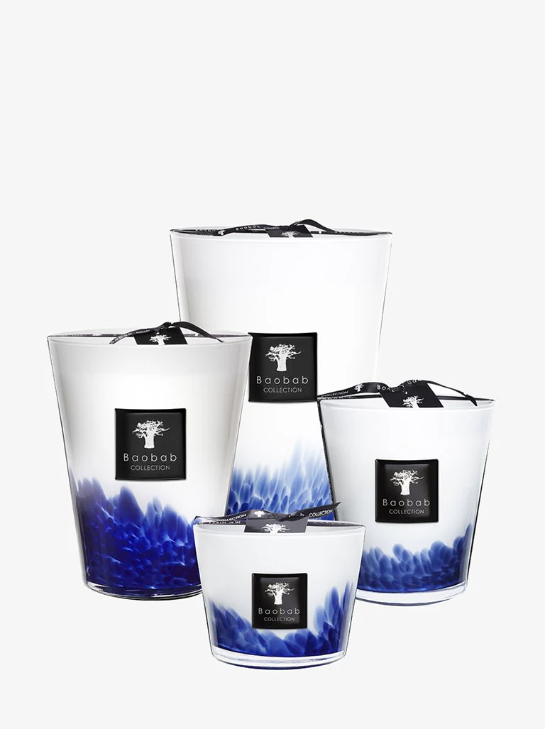 Feathers touareg blue candle