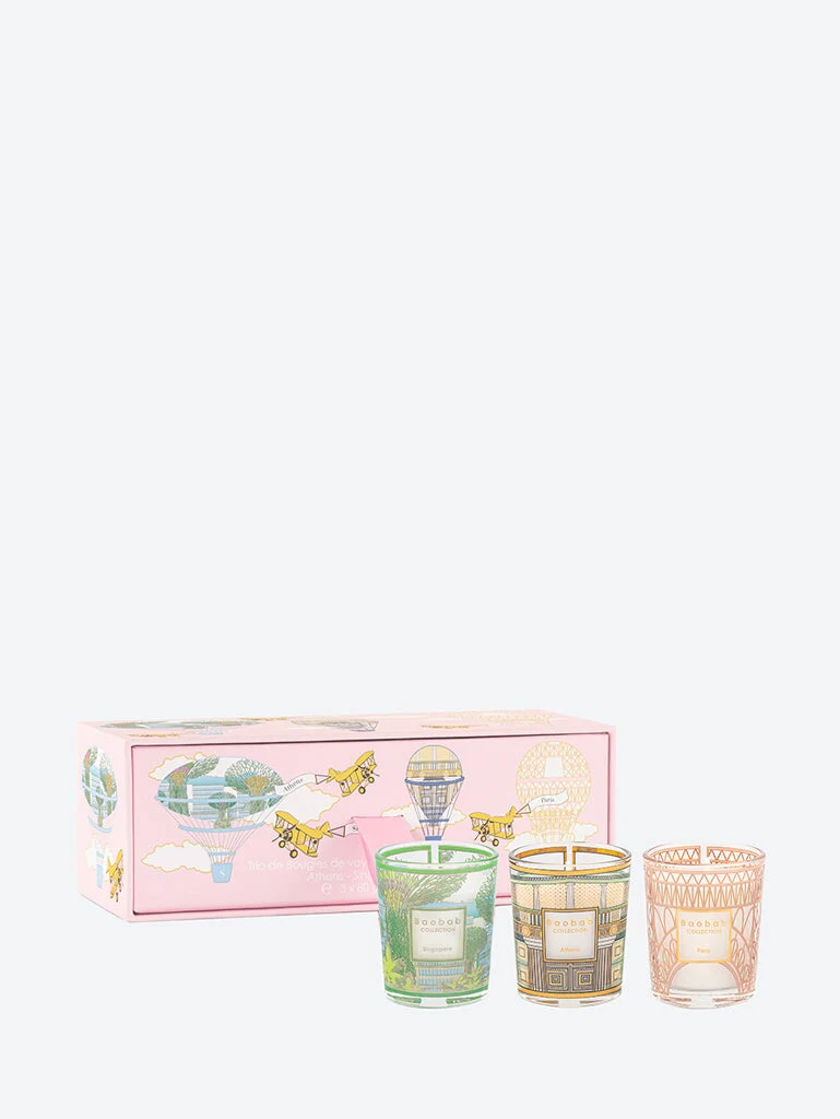 Trio candle singapore-athens-paris