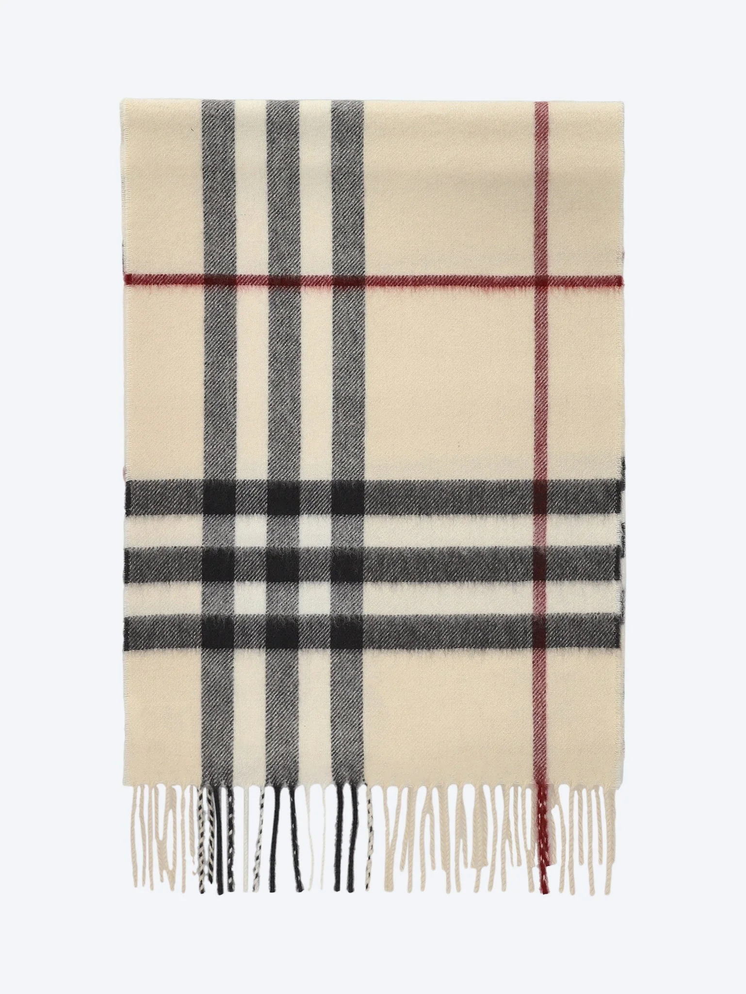 Check cashmere scarf