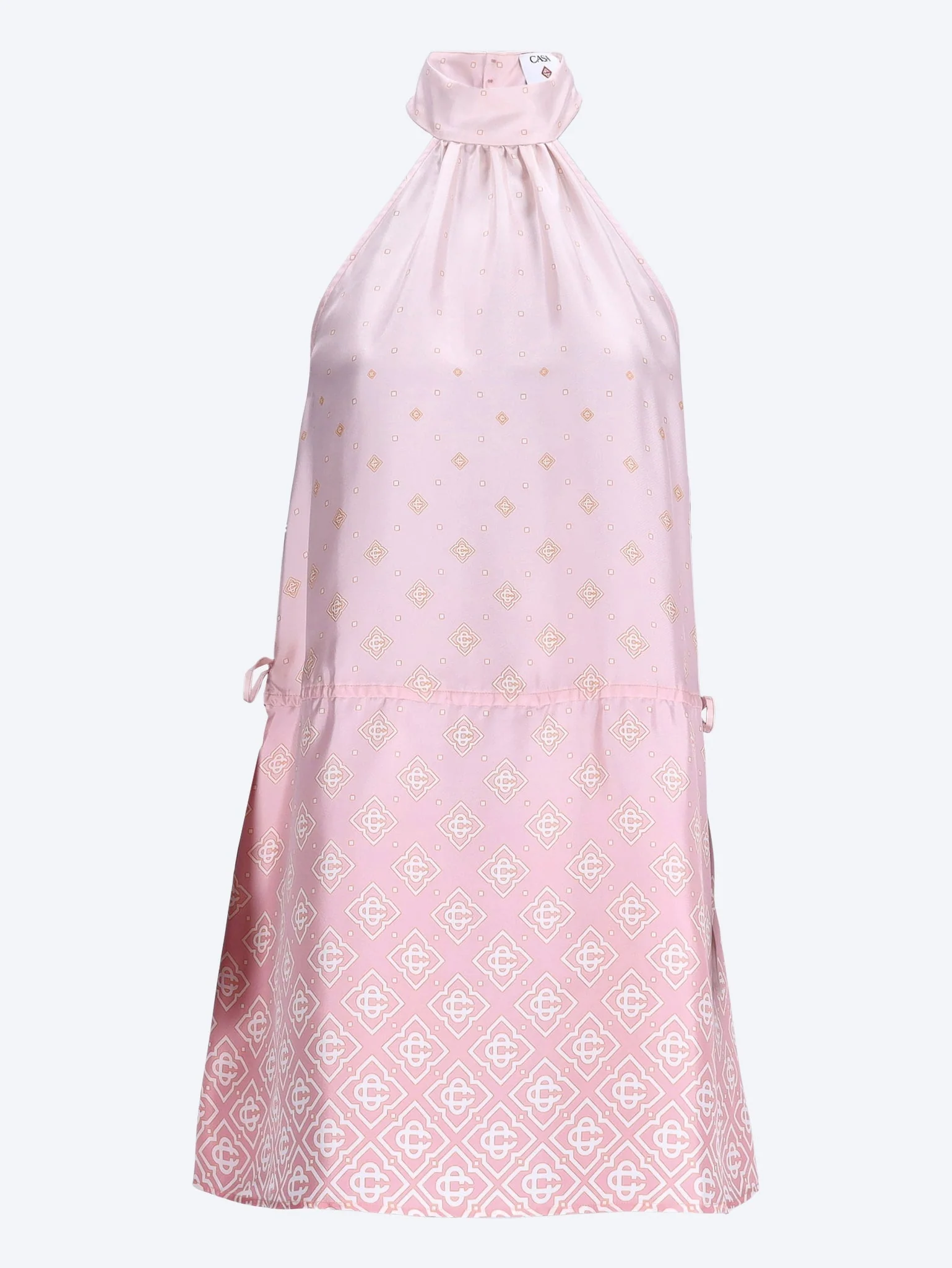 Monogram degrade silk dress