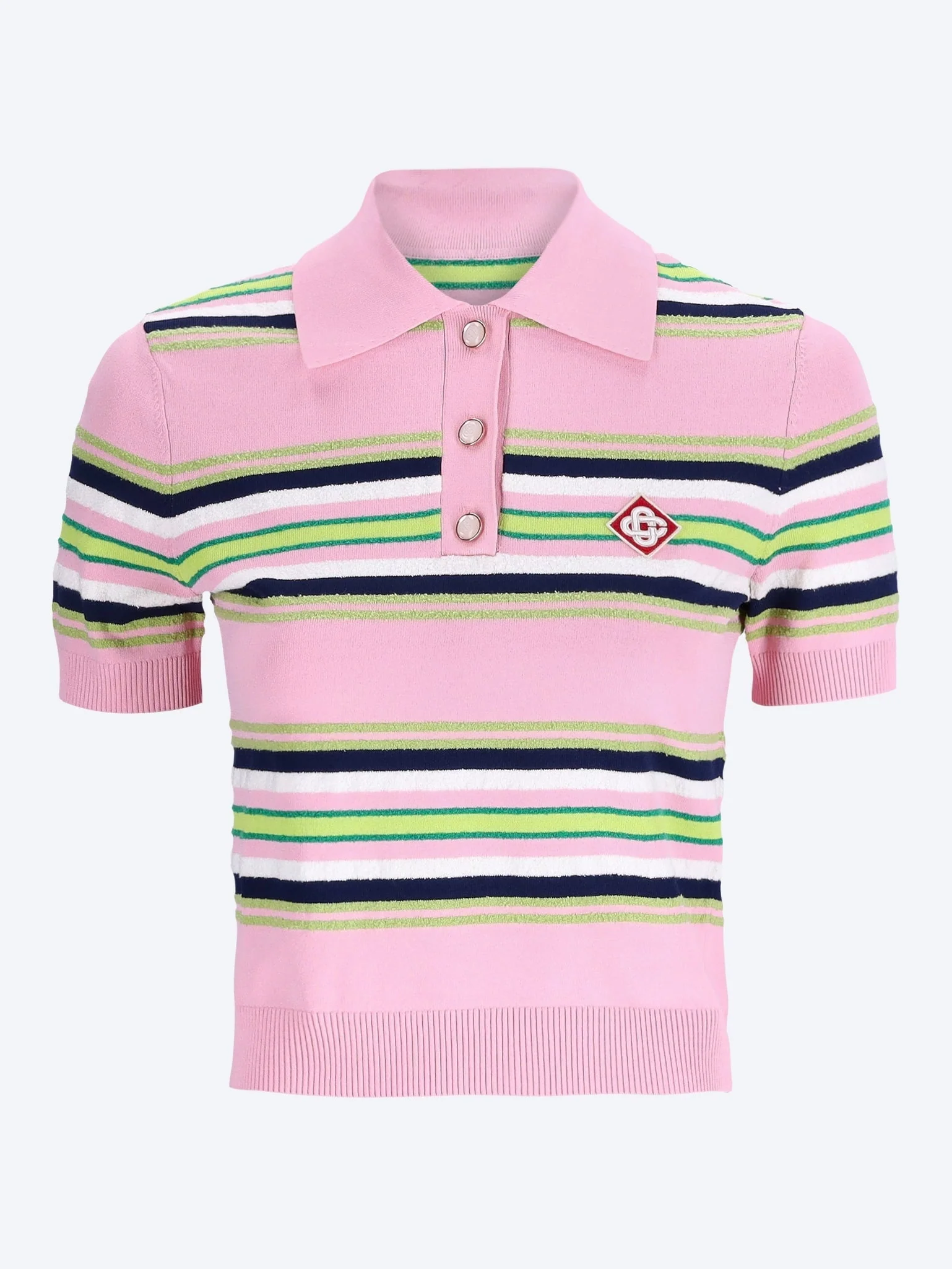 Stripe fitted polo