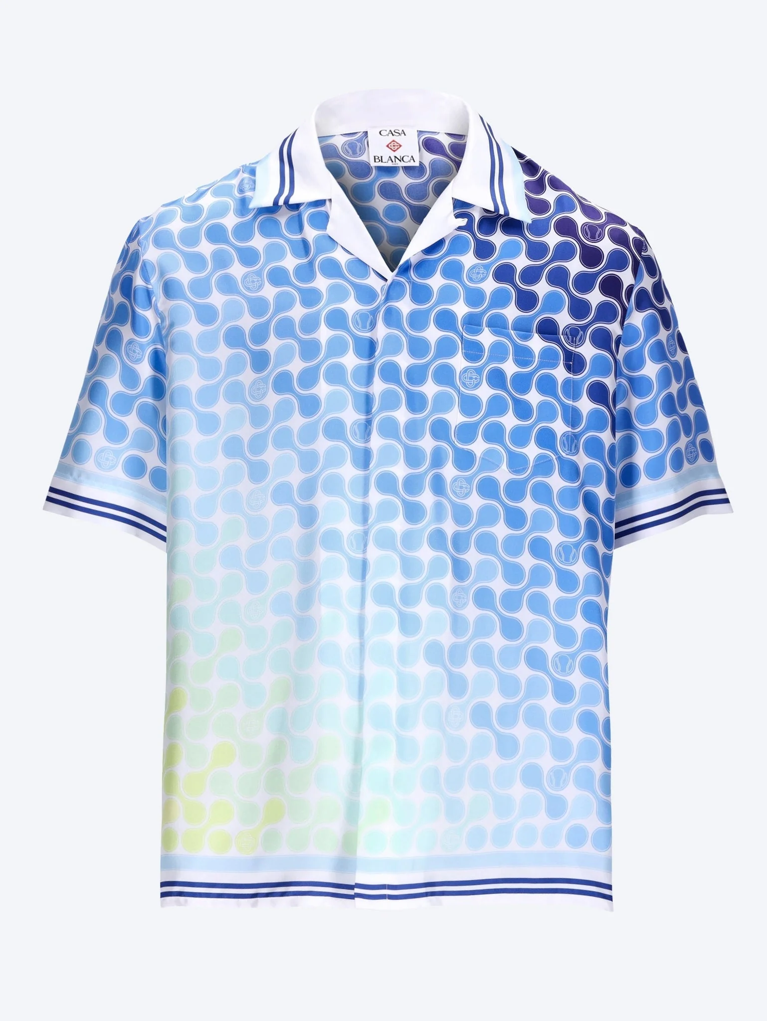 Tennis tile cuban collar ss shirt