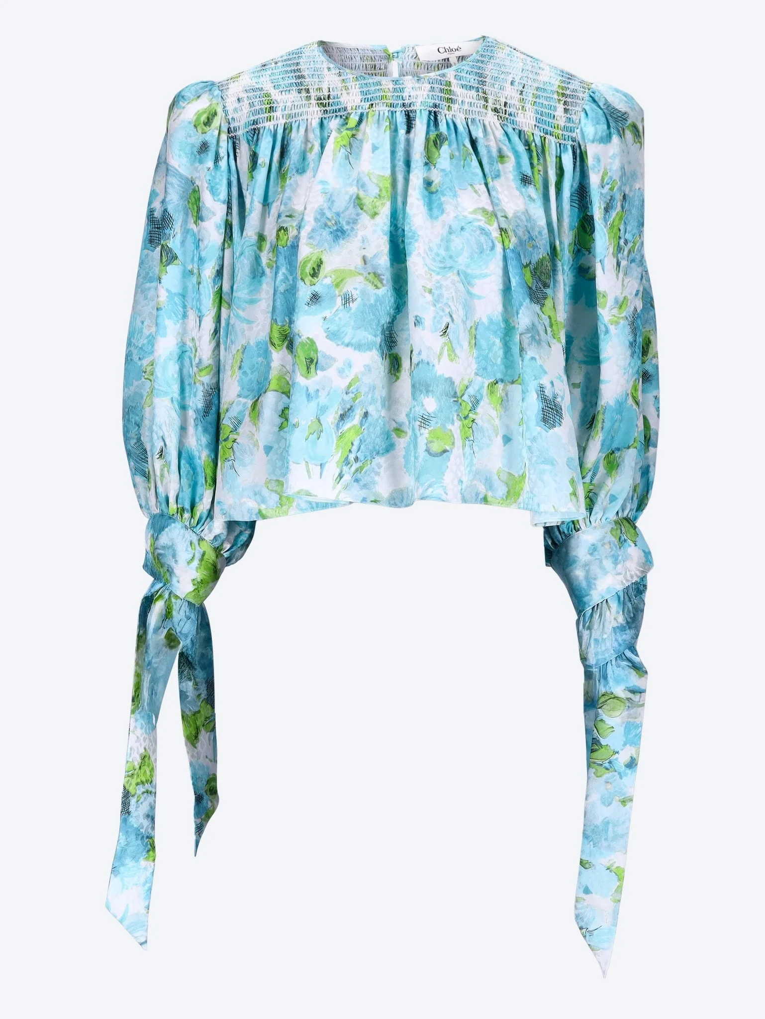 Aqua flowers top
