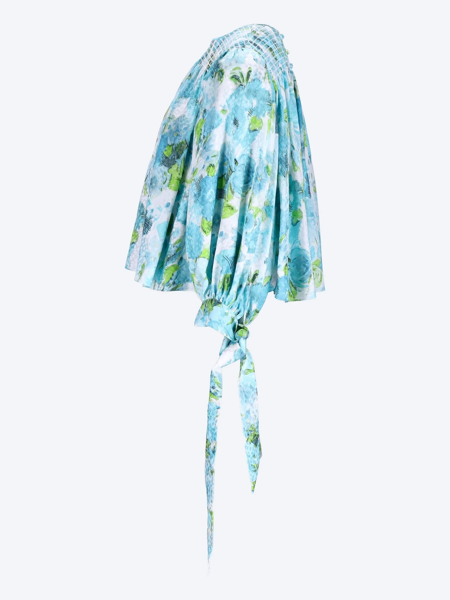 Aqua flowers top - Image 2