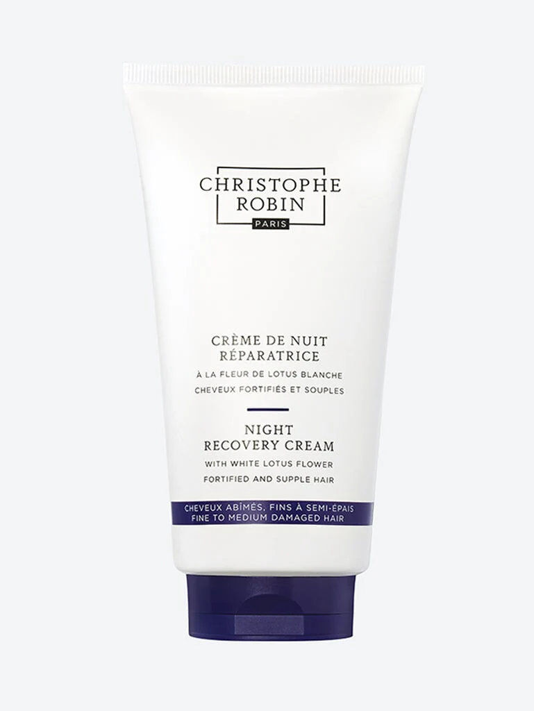 Night recovery cream with white lotus flower