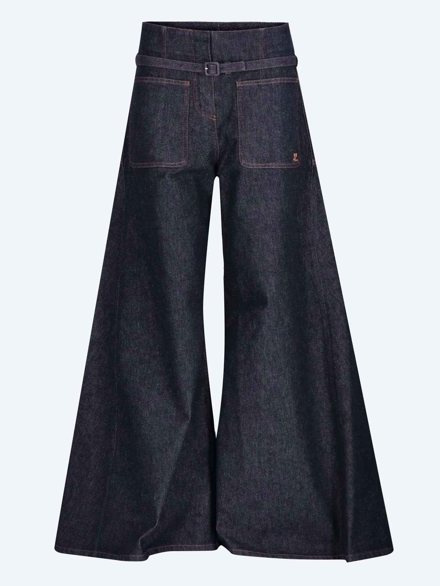 Denim palazzo pants