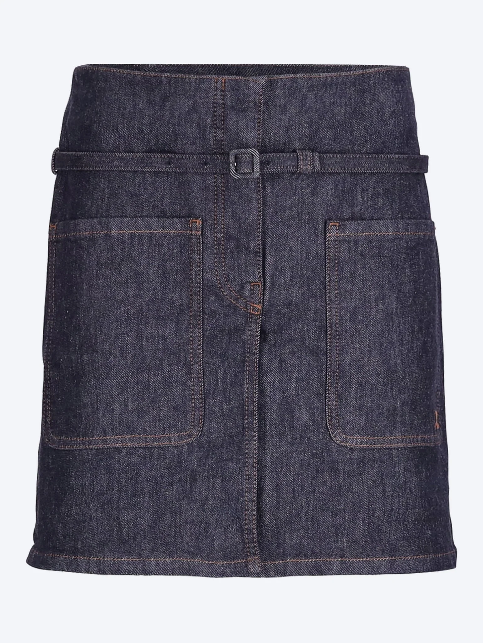 Two pockets denim skirt