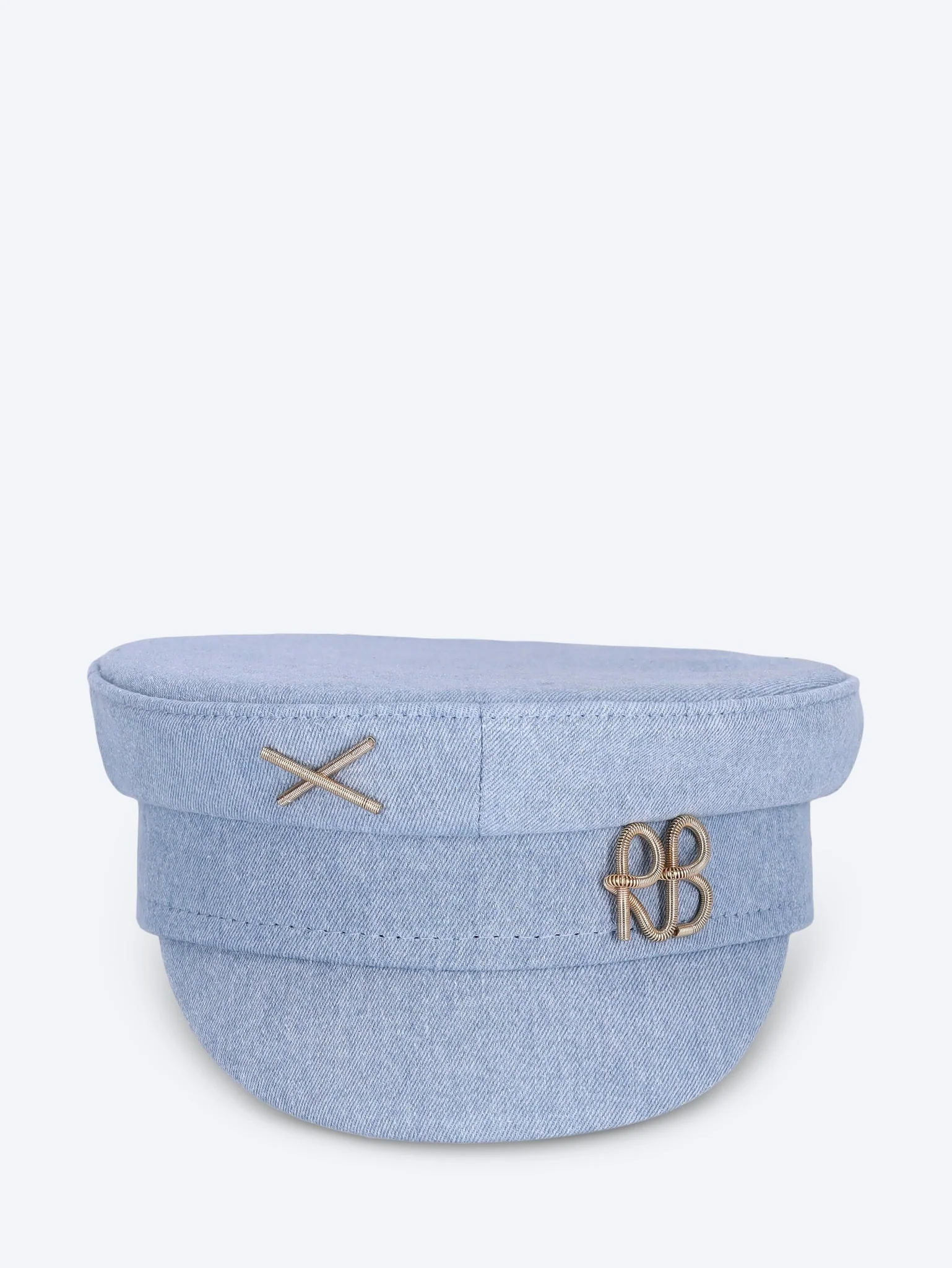 Denim baker boy cap