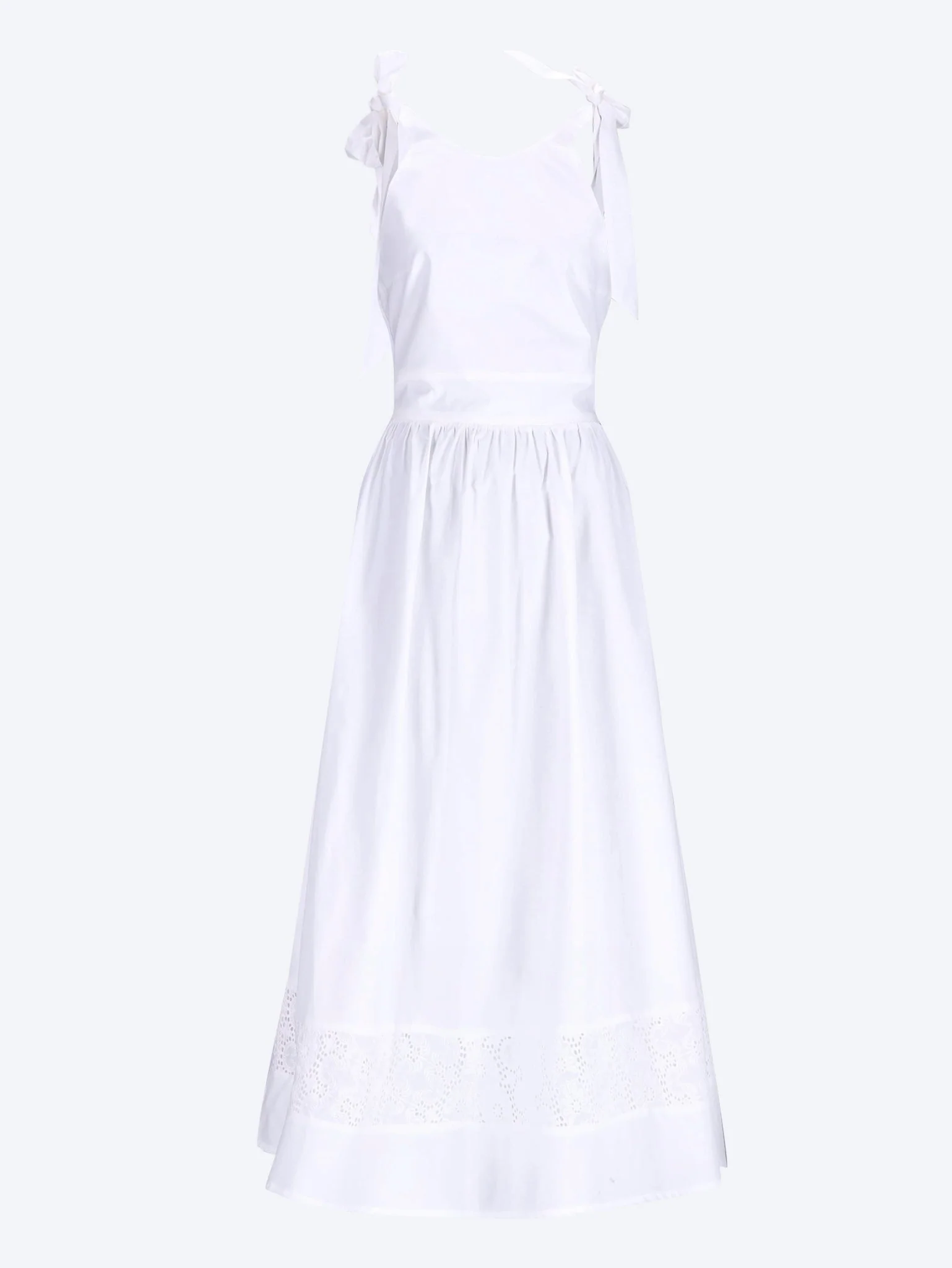 Lila popelin embroidery dress