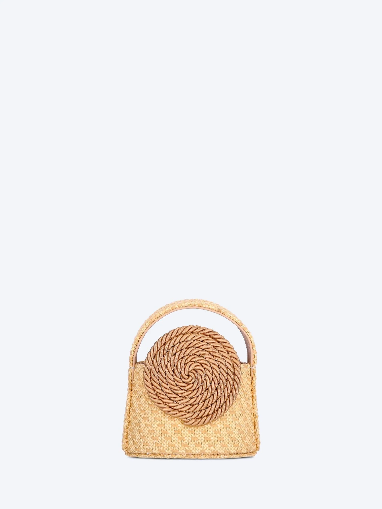 Mini gunther passementerie straw handbag
