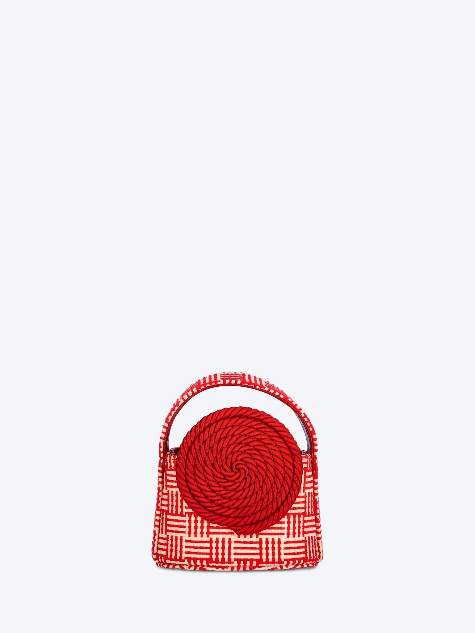 Mini gunther passementerie straw handbag