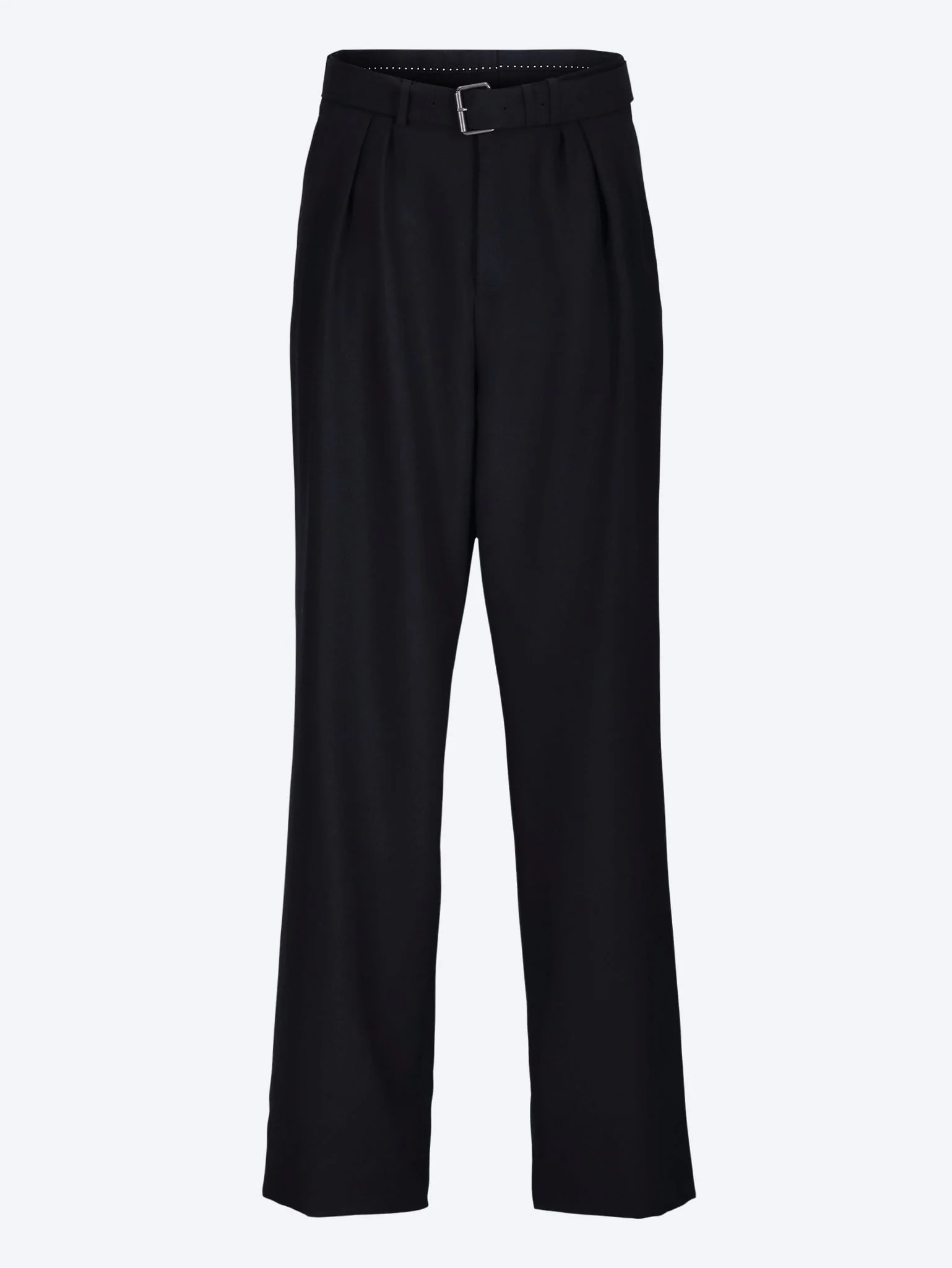 High-waisted pleated pants