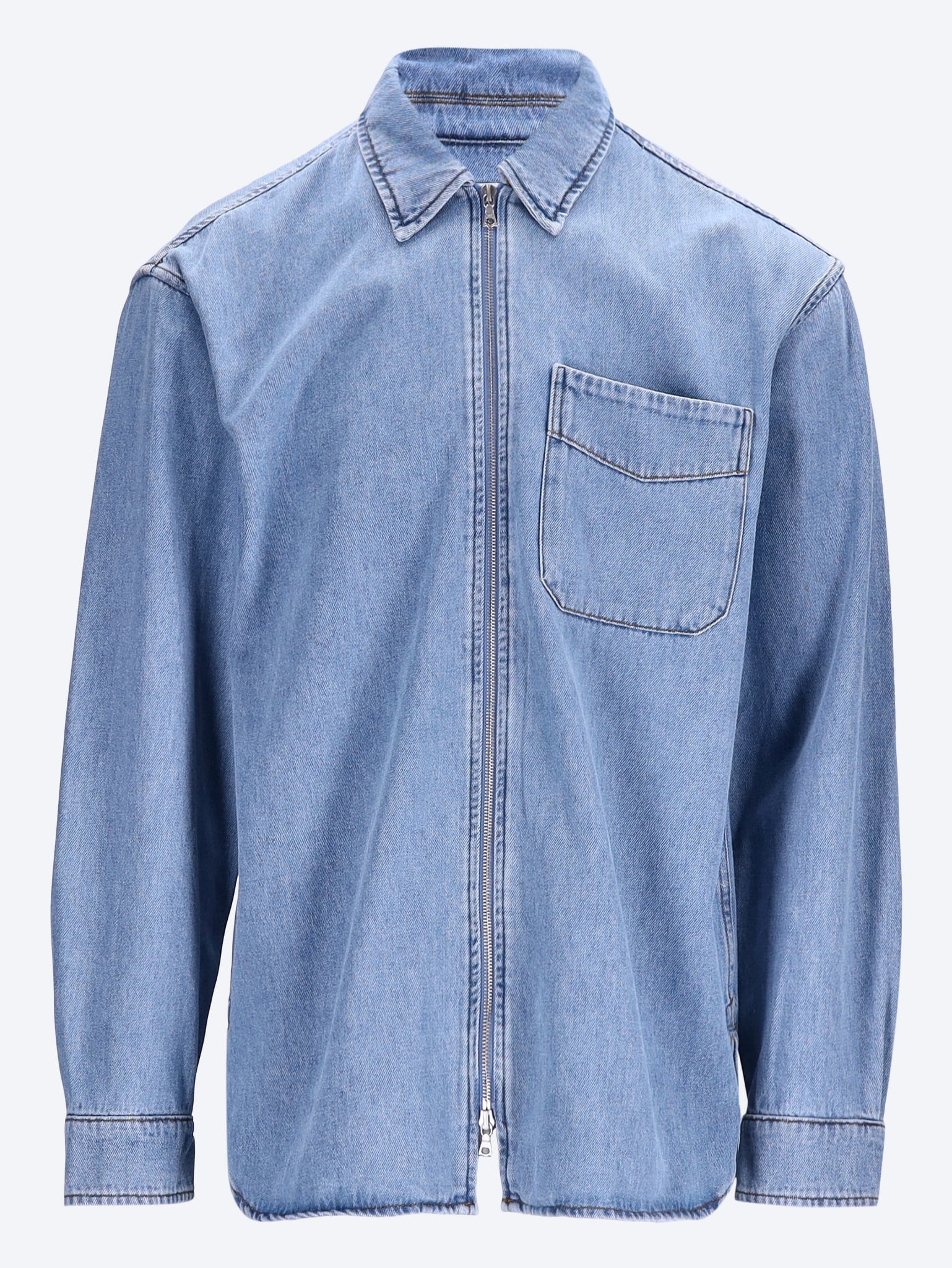 Zipped chest pocket shirt