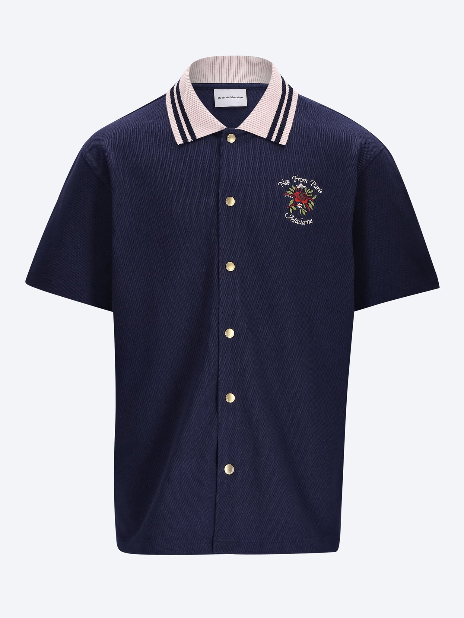 Piquee slogan rose shirt