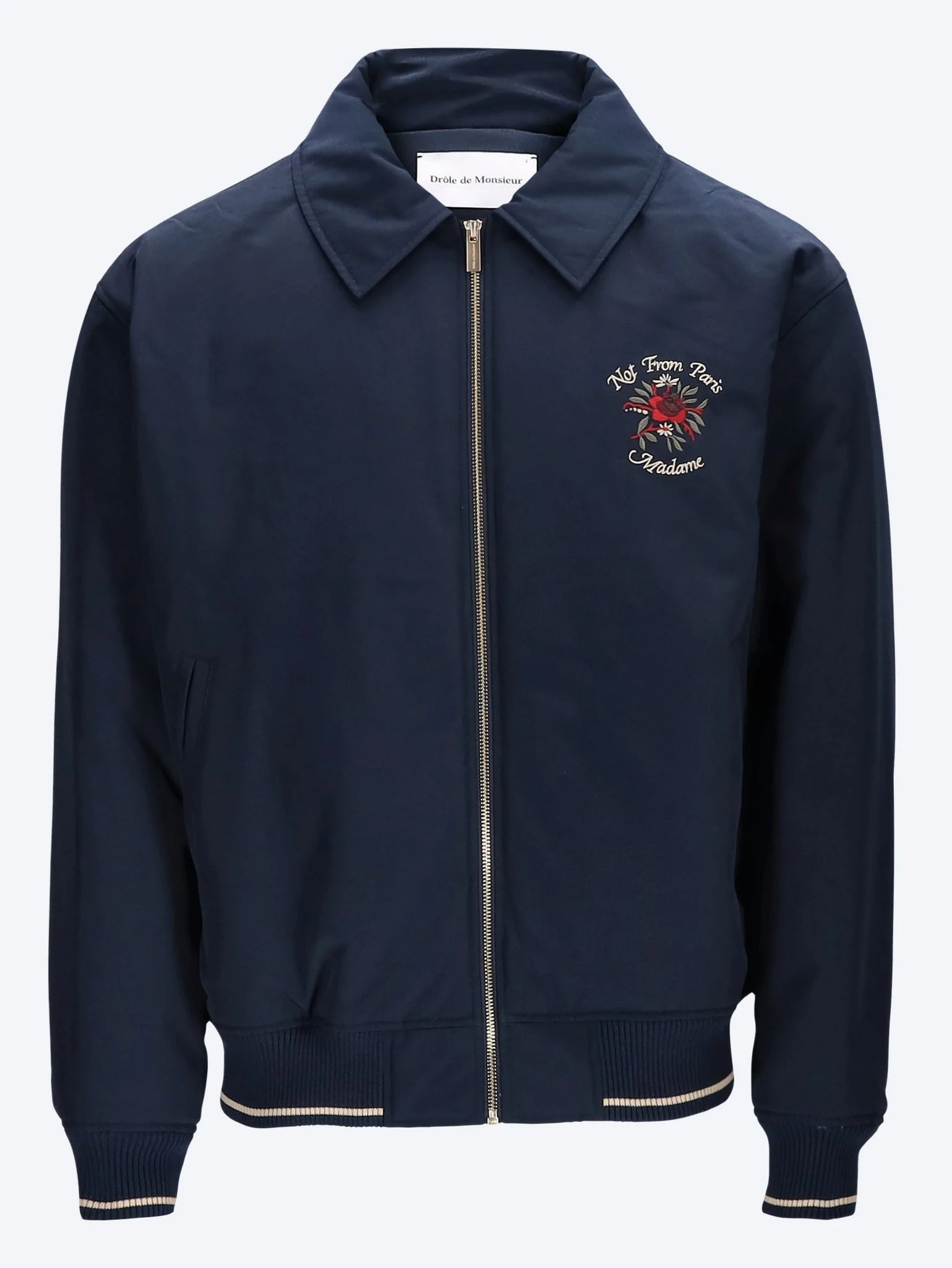 Slogan rose bomber jacket