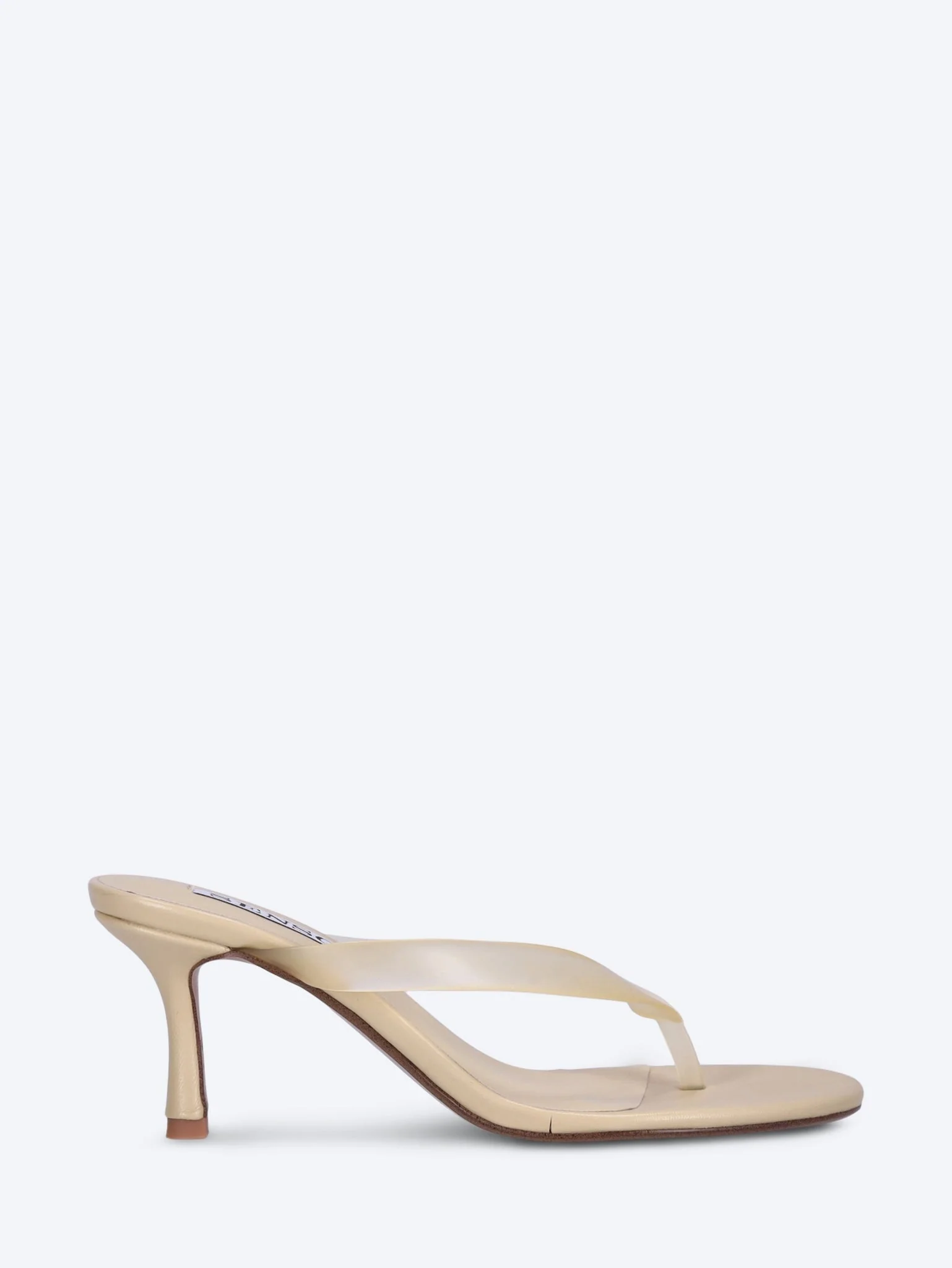 Flowe leather slip-on heeled thong sandals