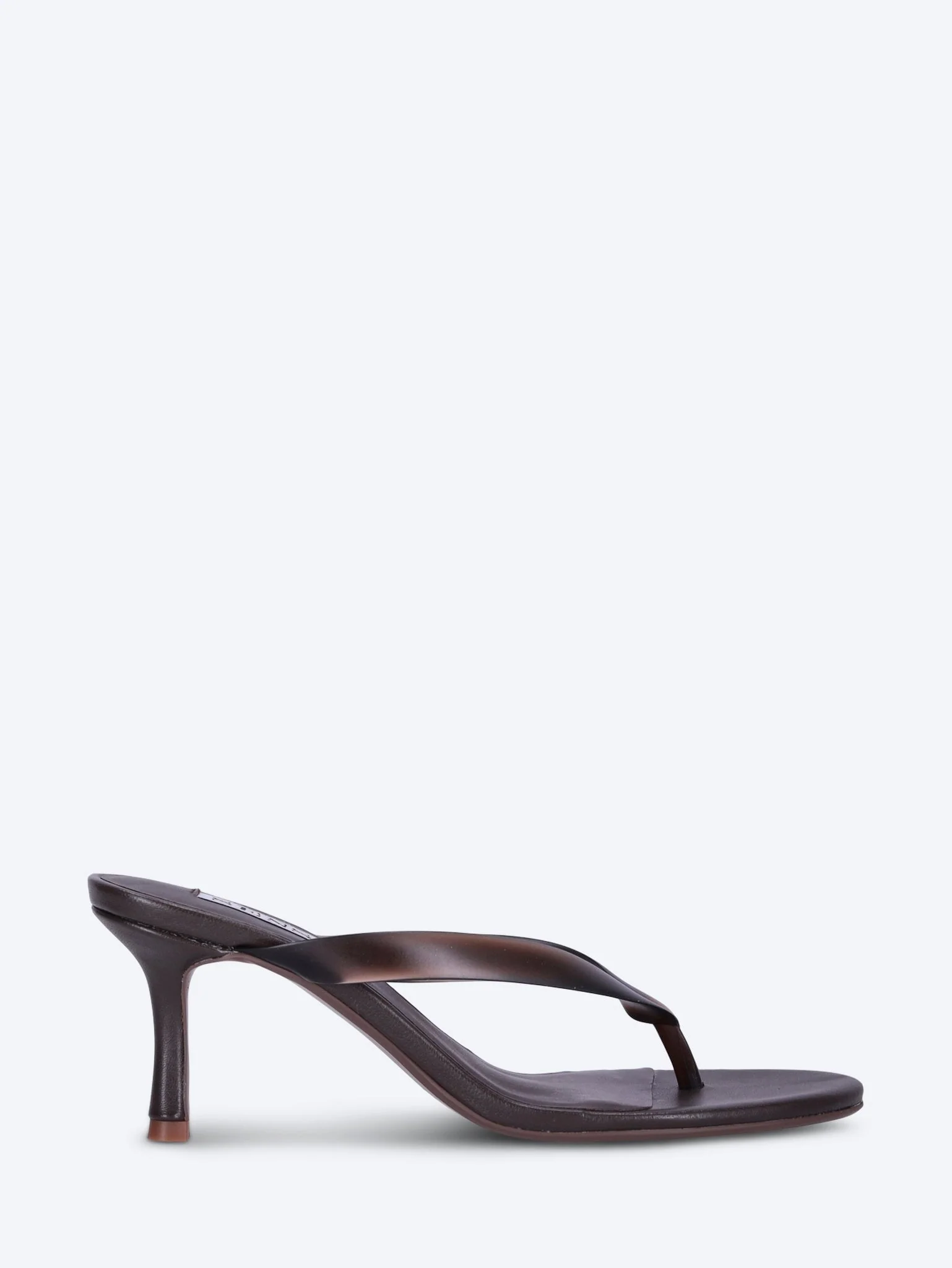 Flowe leather slip-on heeled thong sandals