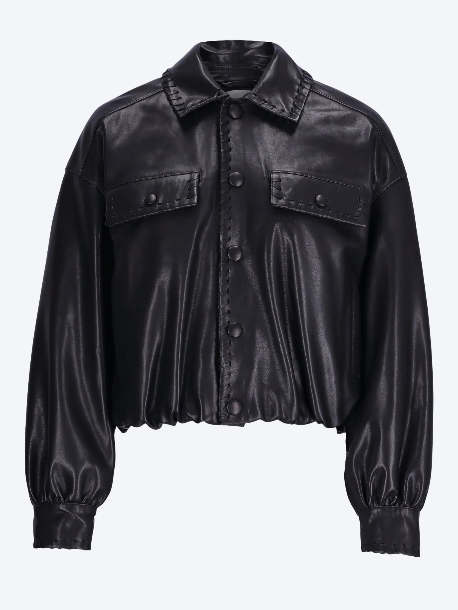The leather bubble jacket