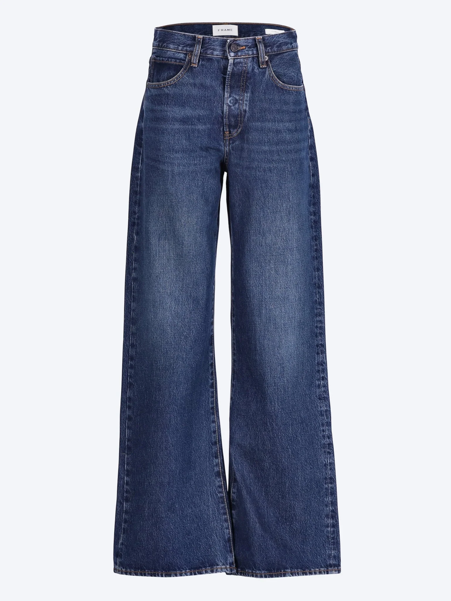 The loose denim pants