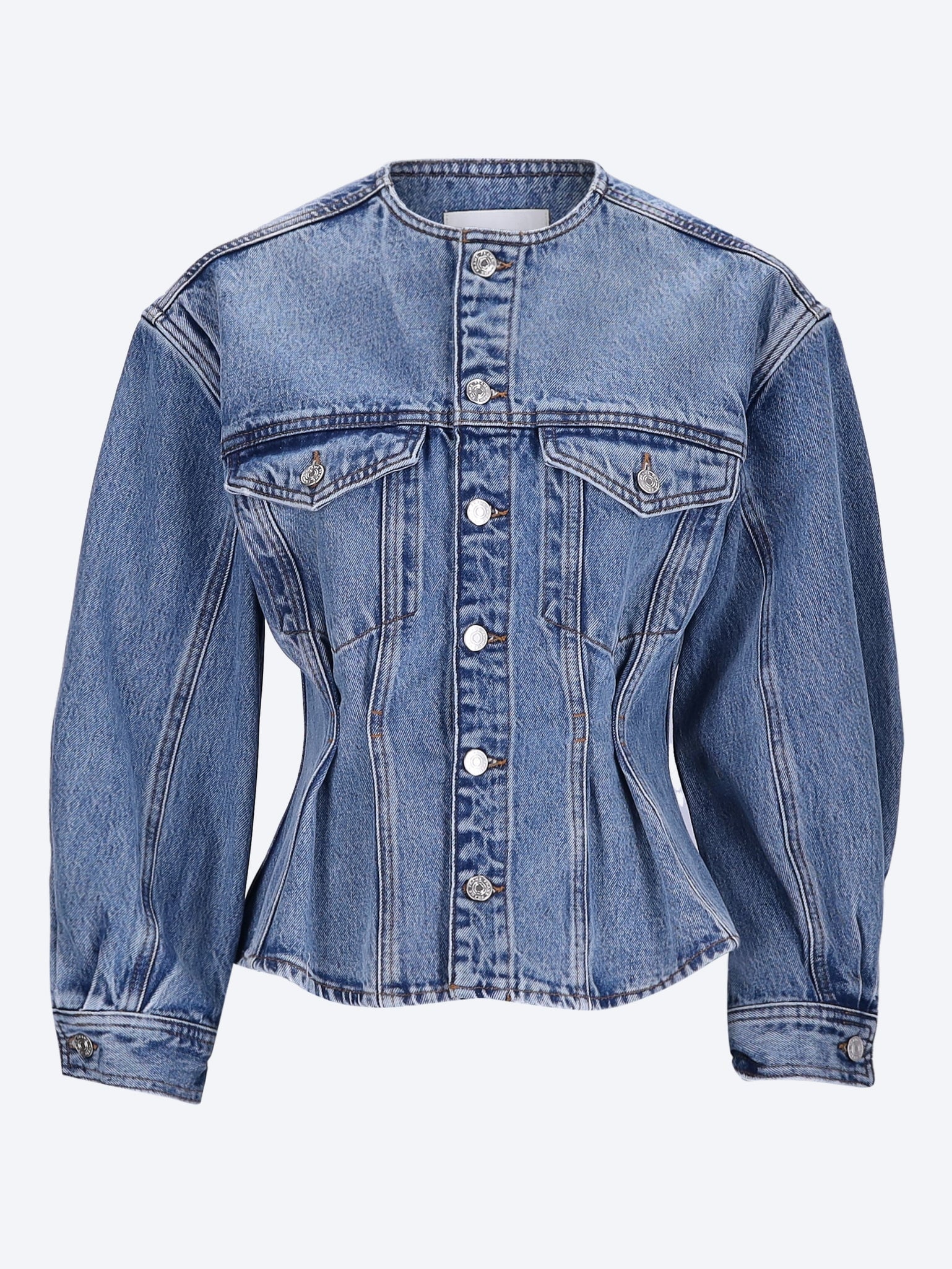 The nipped collarless jacket