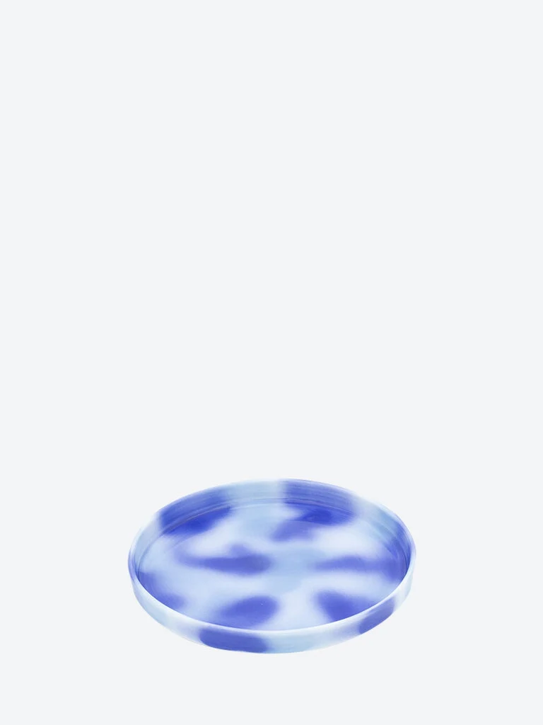 Baby plate blue terrazzo