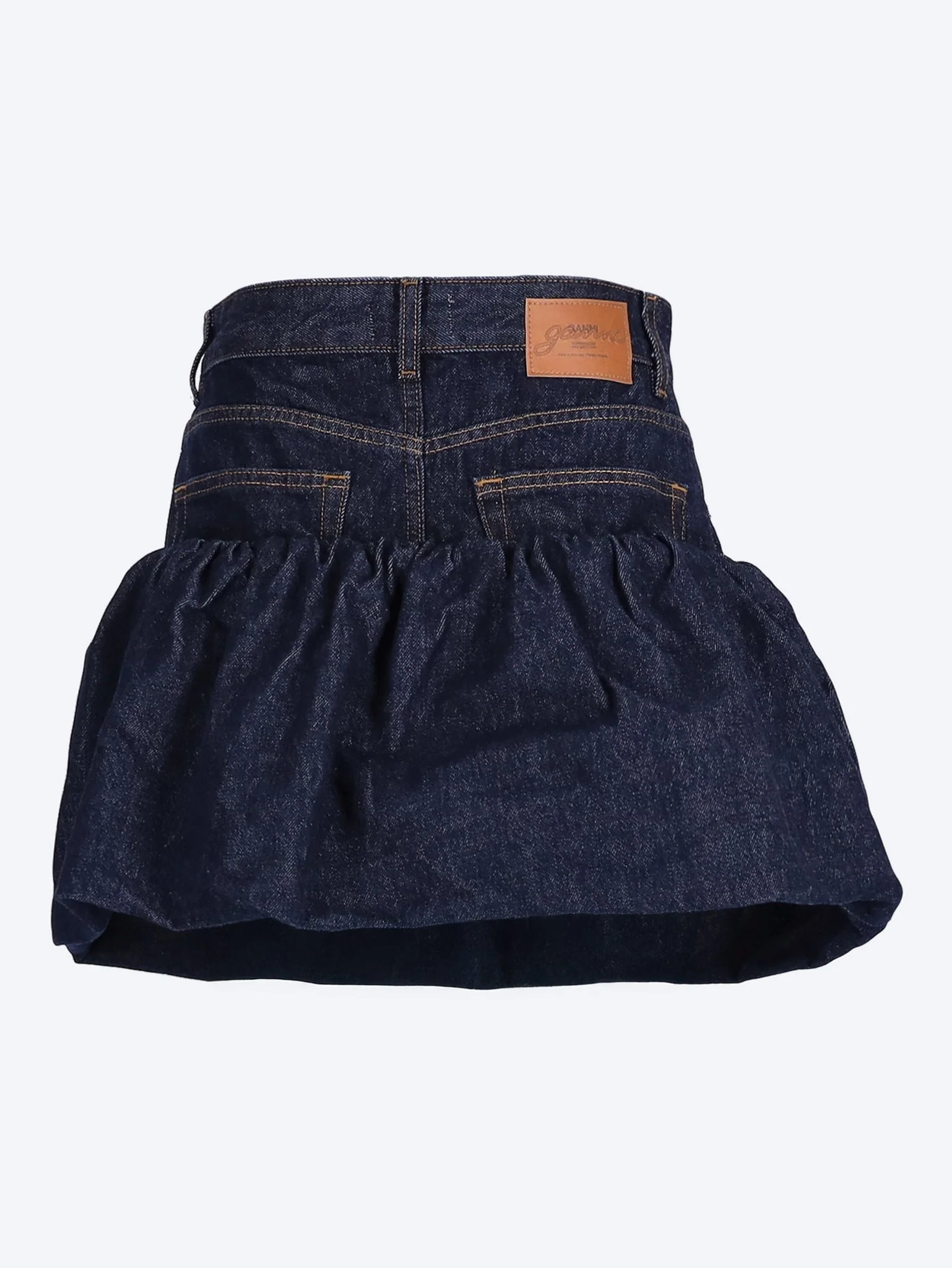 Rinse denim bubble mini skirt - Image 3