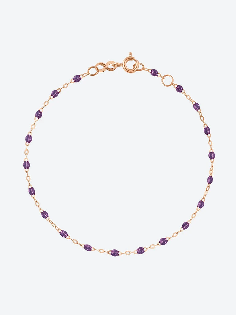 Bracelet or rose violet 17 cm