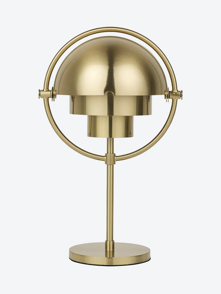 Multi-lite portable lamp brass base