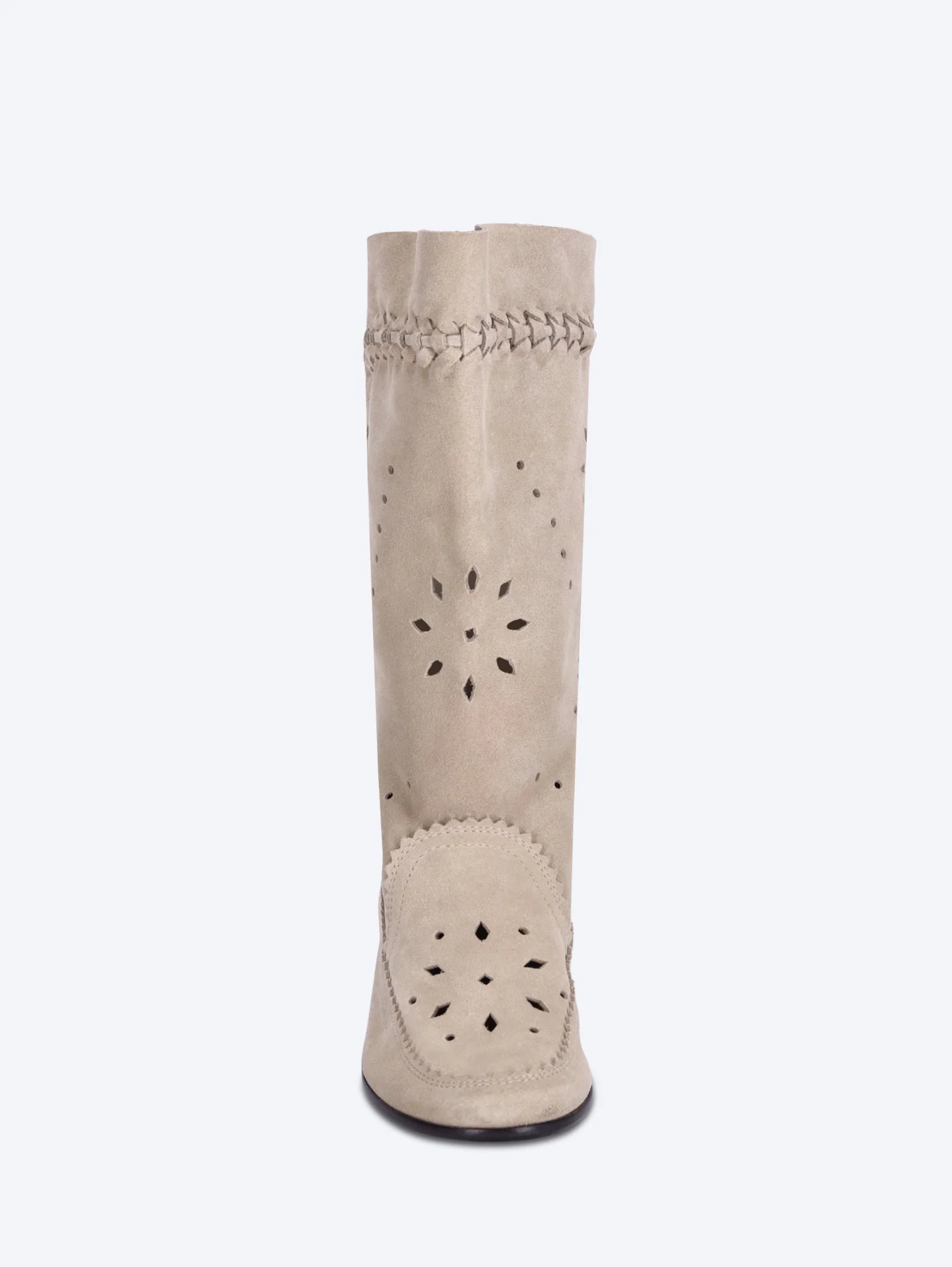 Welky leather velvet boots - Image 3