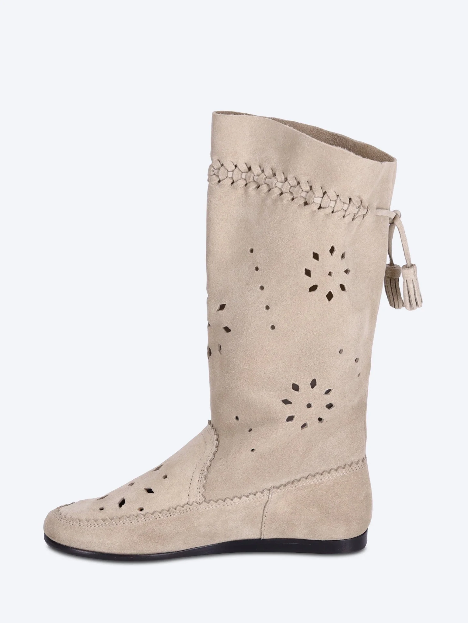 Welky leather velvet boots - Image 4