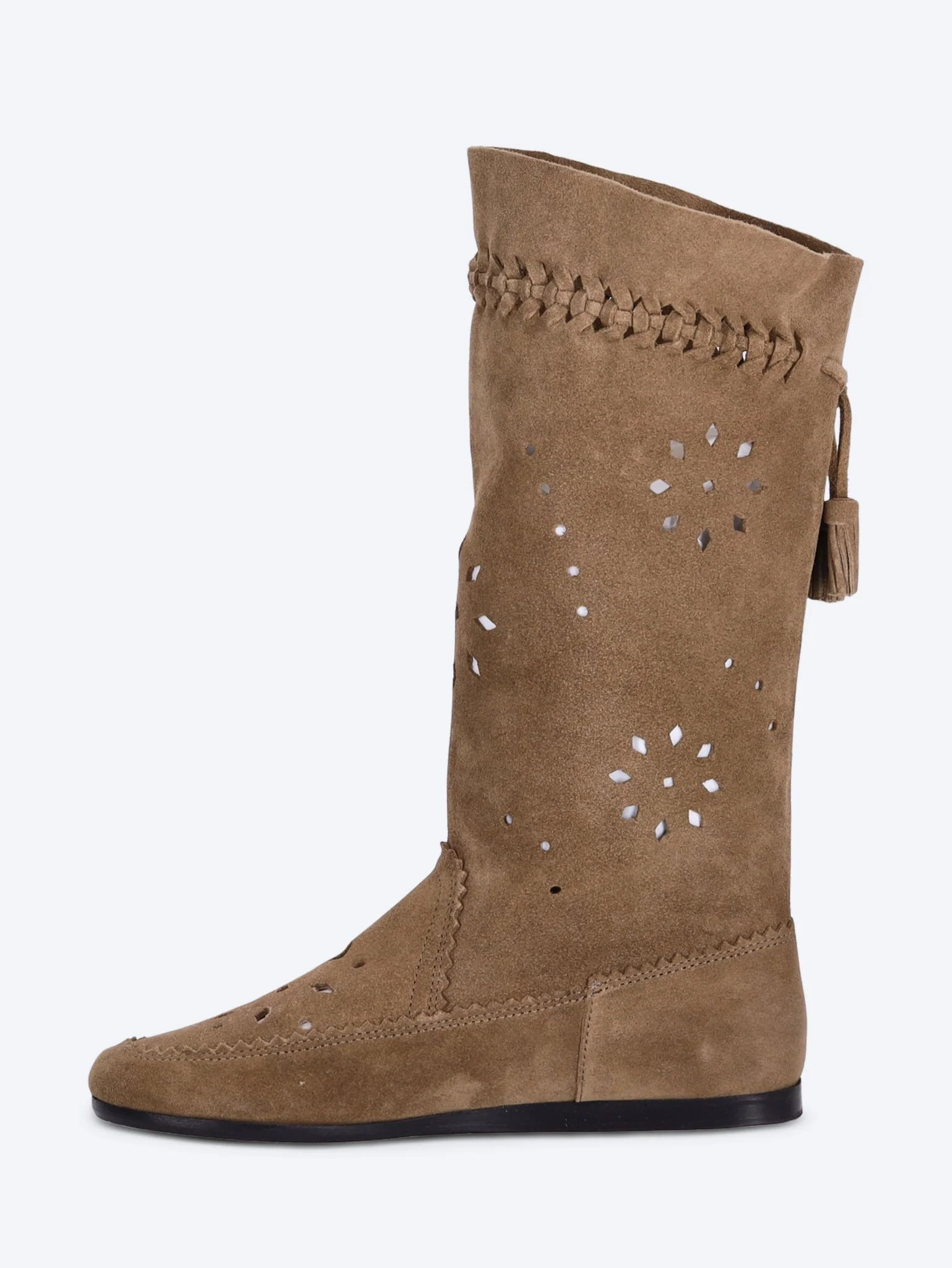 Welky leather velvet boots - Image 4