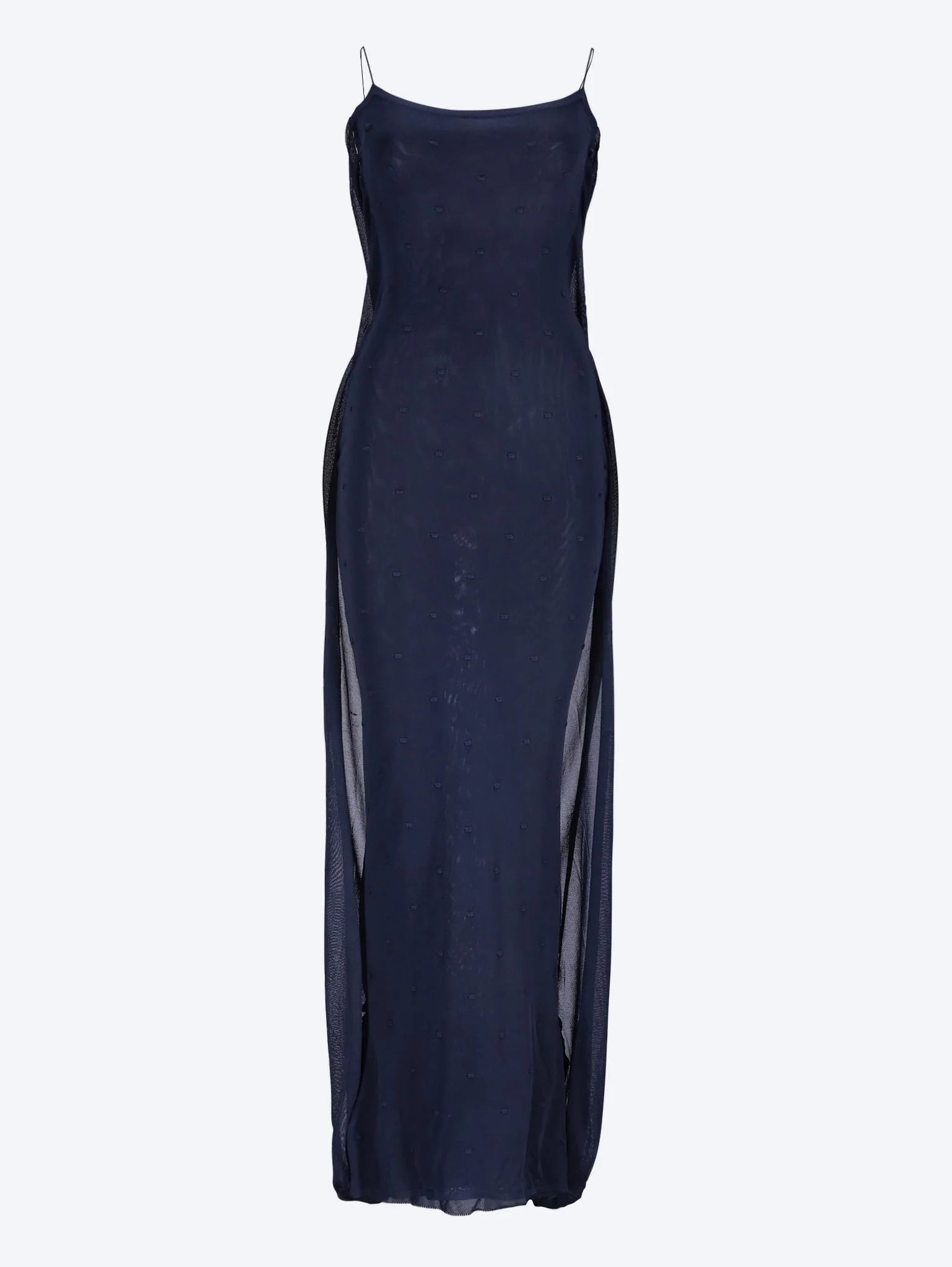 Plumetis knit maxi dress