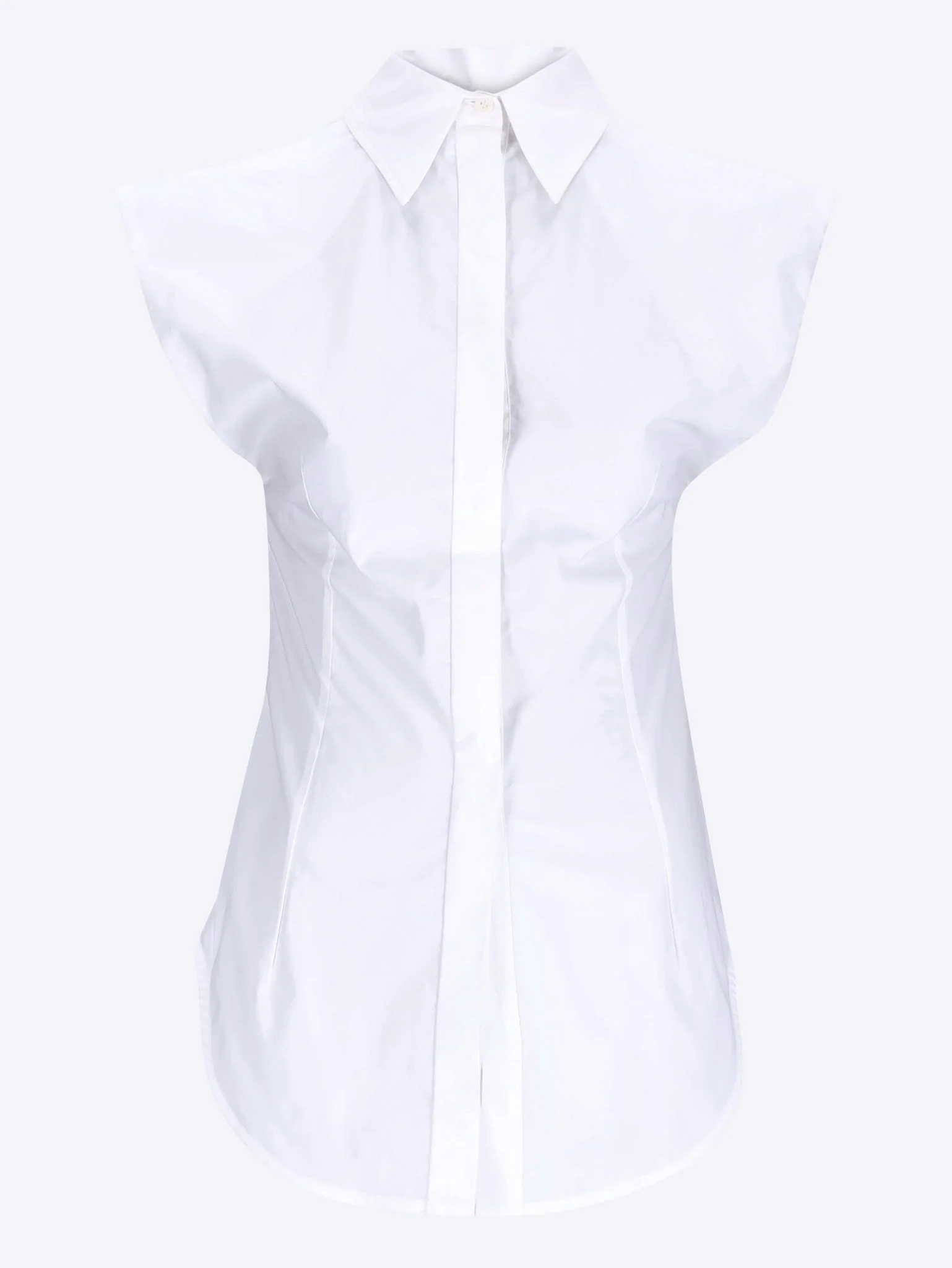 The pointy boobs sleeveless reversed shirt