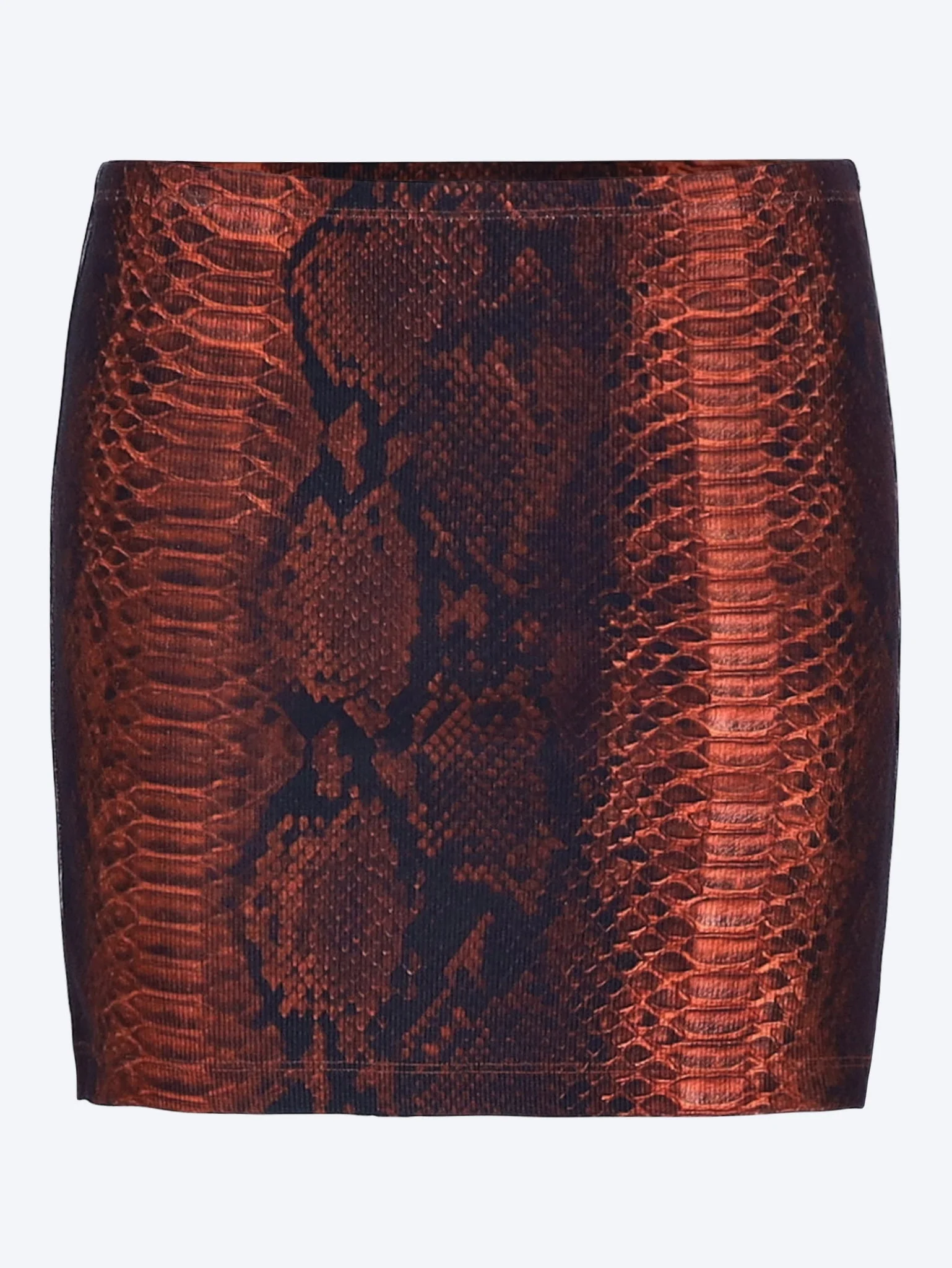 The python printed mini skirt