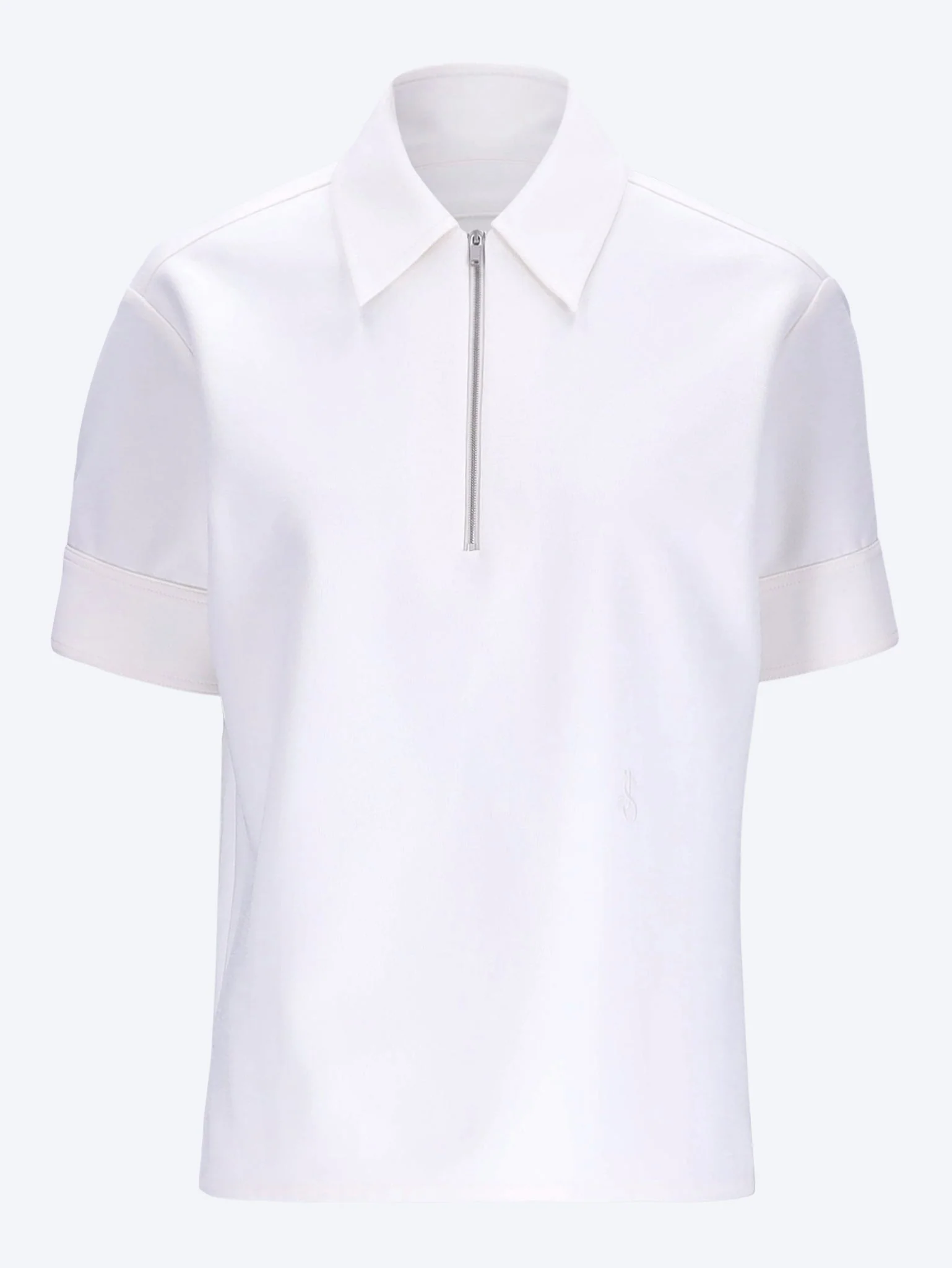 Technical compact cotton jersey polo
