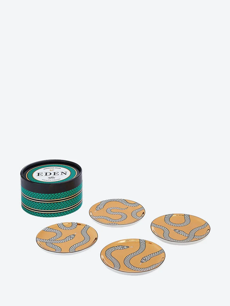 Eden coasters gold black white