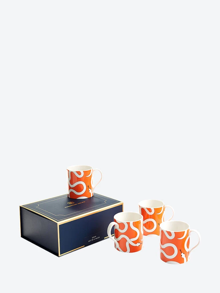 Eden mugs orange - set of 4