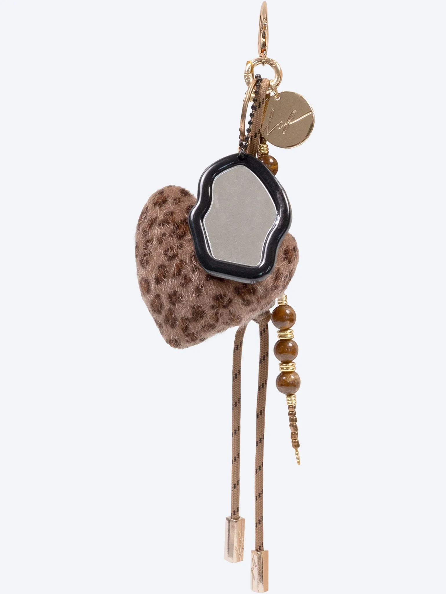 Bobby leopard heart and mat pearl bag jewel 30cm