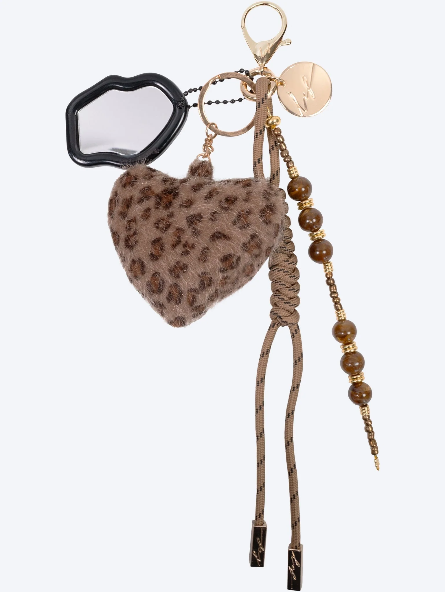 Bobby leopard heart and mat pearl bag jewel 30cm - Image 3