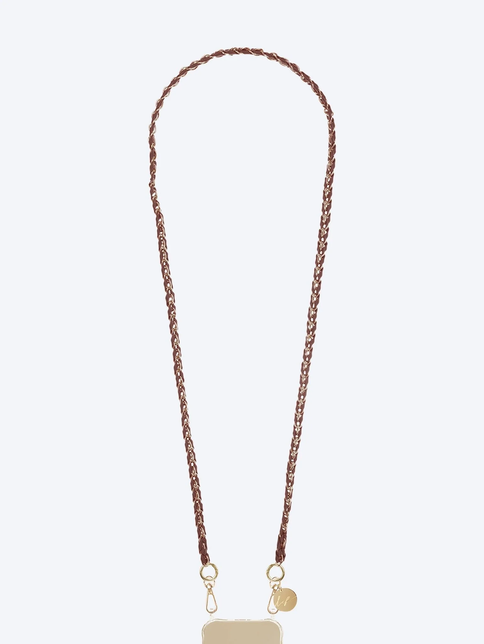 Long lou burgundy and gold chain 120cm