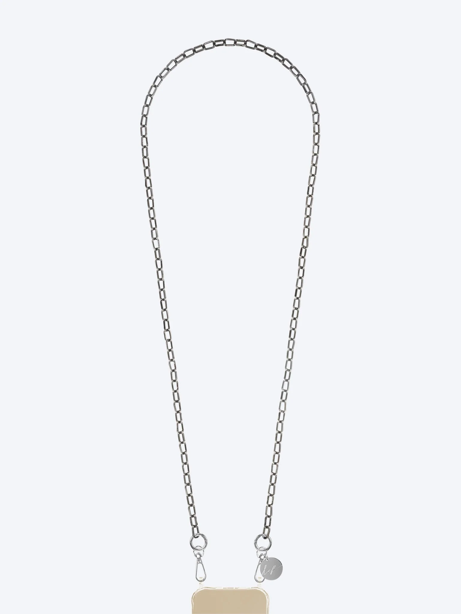 Long petra black chain 120cm