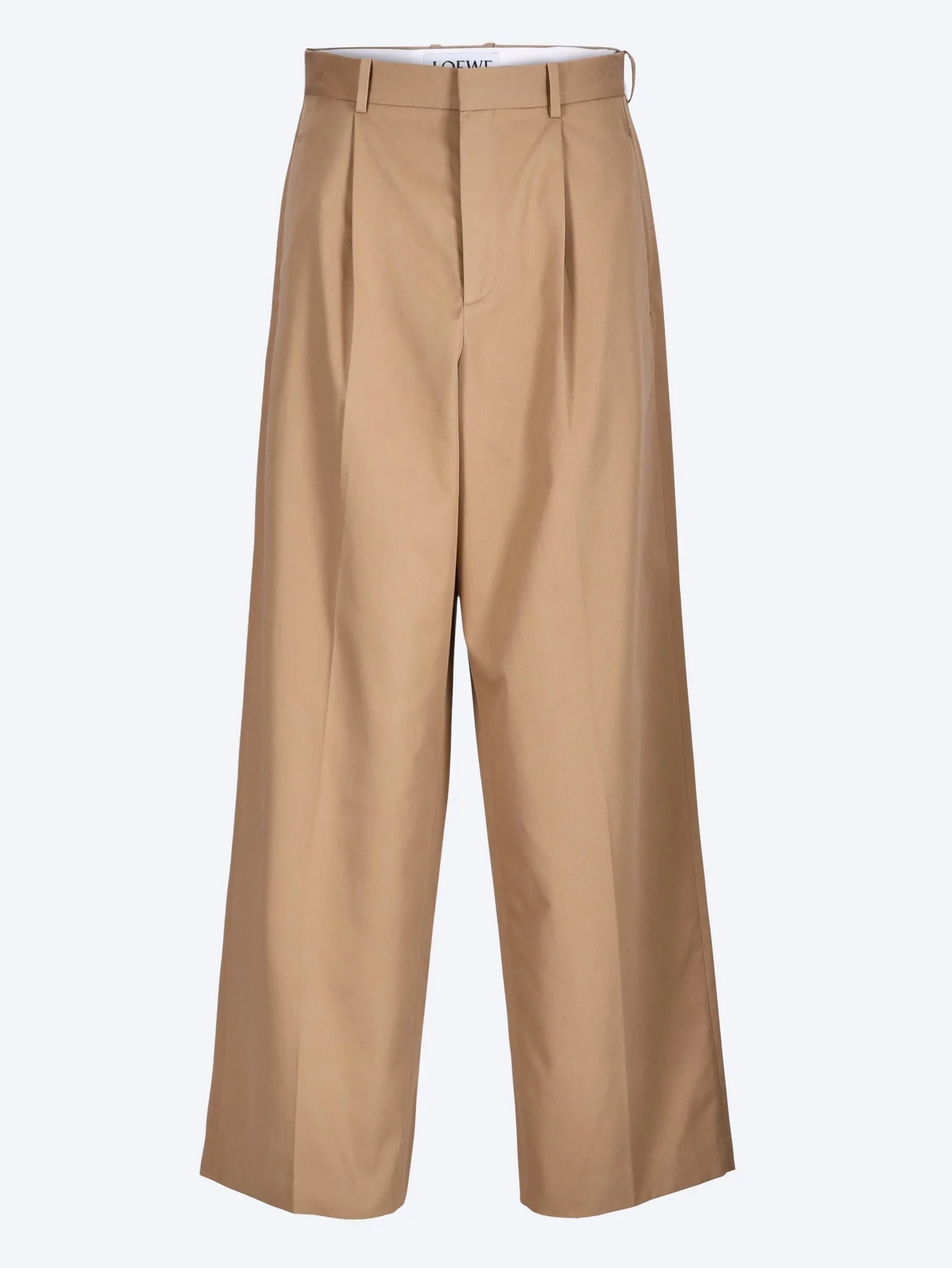 Cotton wide leg trousers