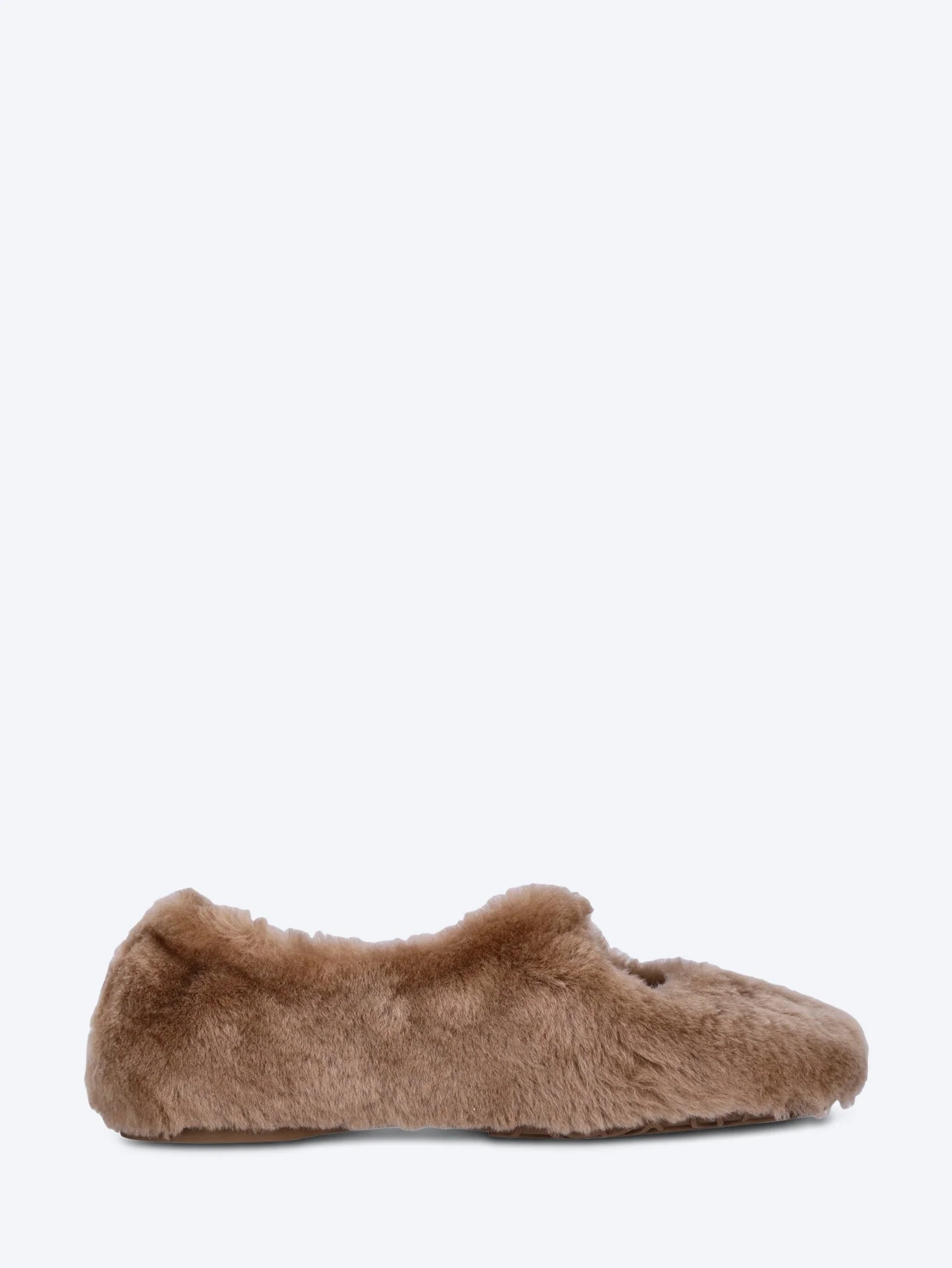 Lambskin shearling pebble soft ballerinas shearl