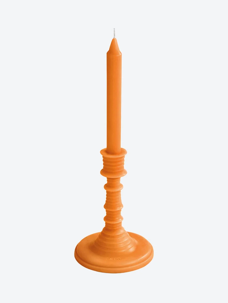 Orange blossom wax candleholder
